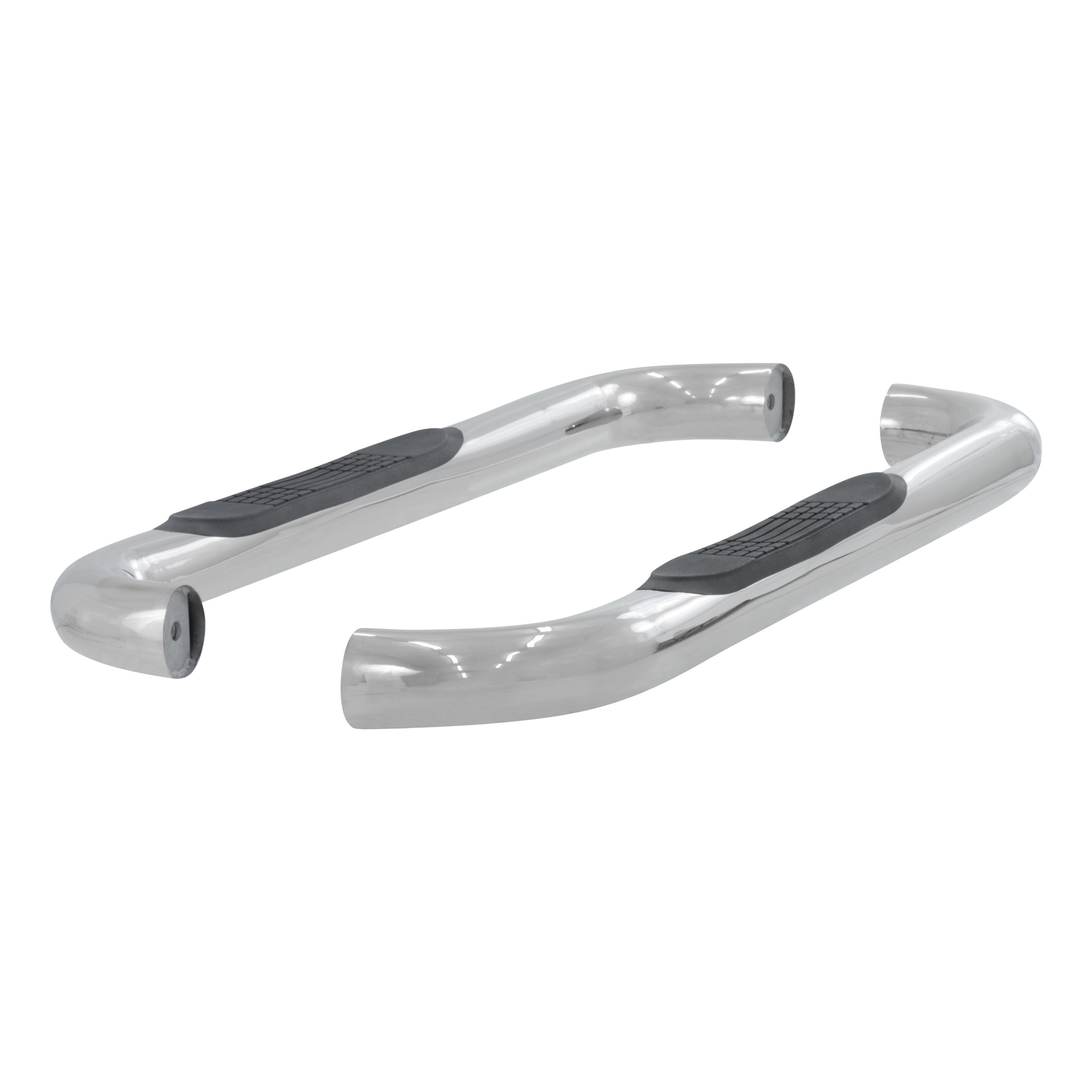 1999-2016 Ford F-350 Aries 3" Round Semi-Gloss Black Steel Side Bars REGULAR CAB