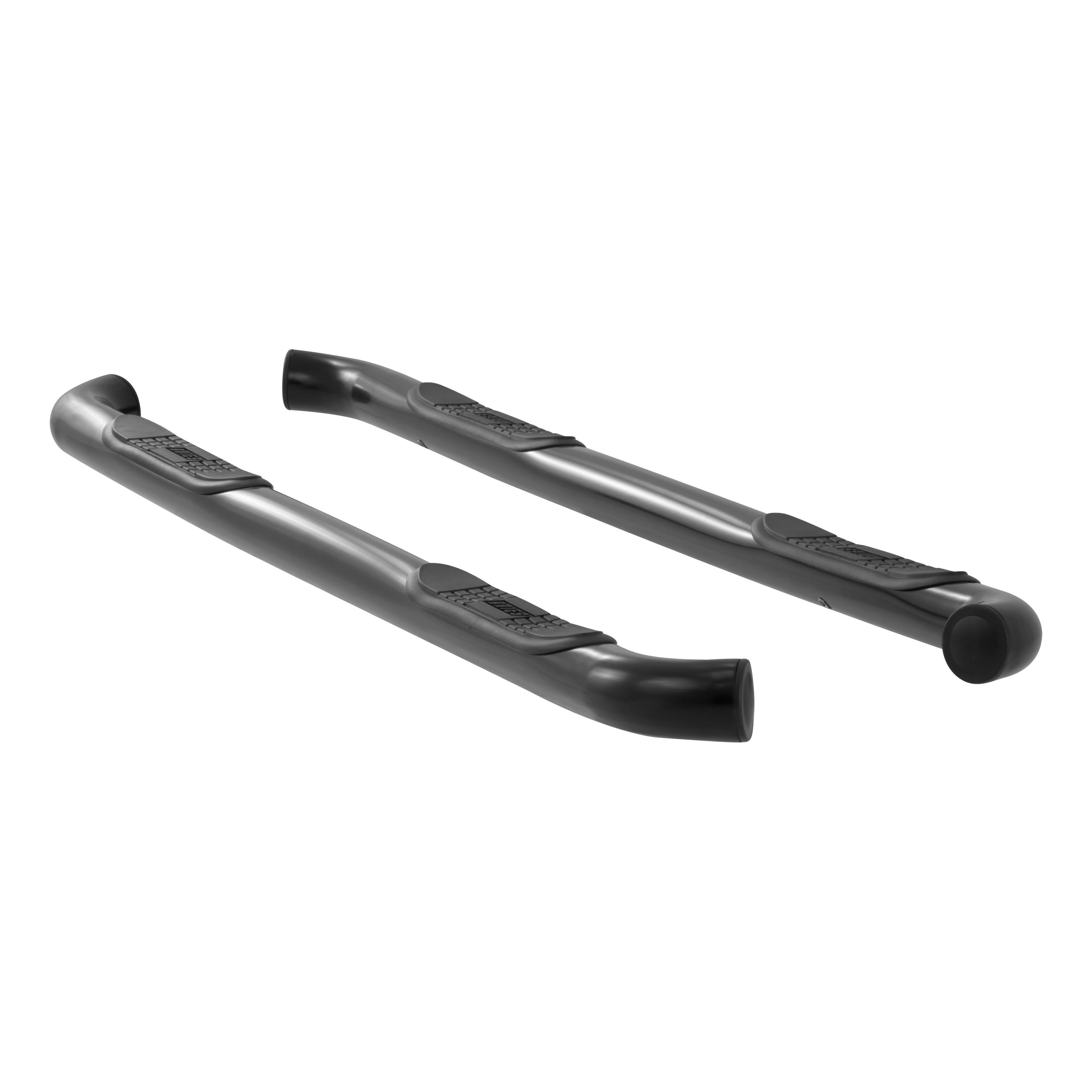 2004-2008 Ford F-150 Aries 3" Round Semi-Gloss Black Steel Side Bars SUPER CREW CAB