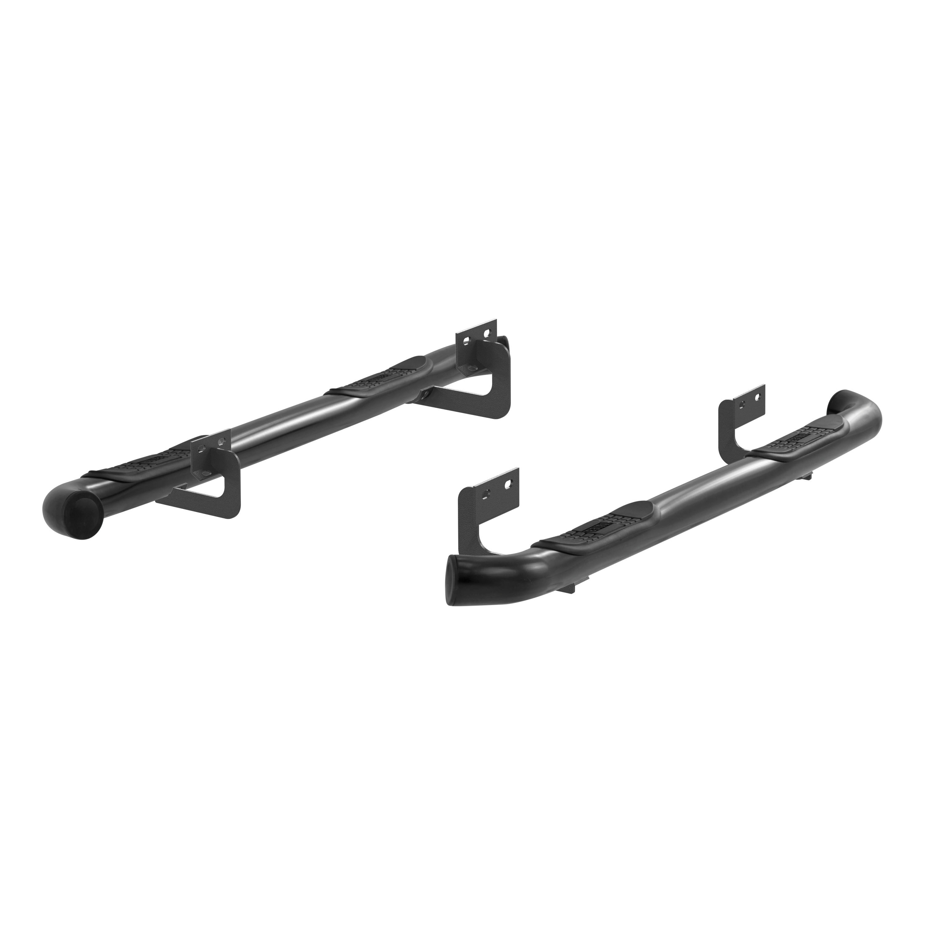 2004-2008 Ford F-150 Aries 3" Round Semi-Gloss Black Steel Side Bars SUPER CREW CAB