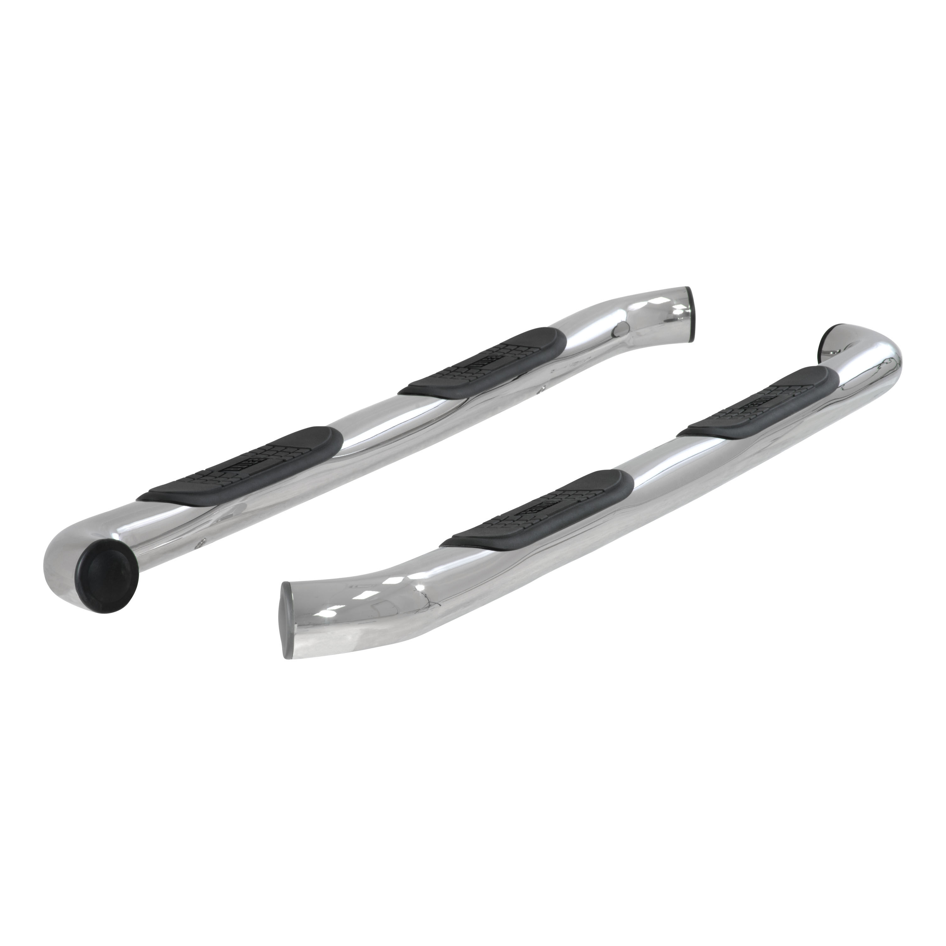 2004-2014 Ford F-150 Aries 3" Round Semi-Gloss Black Steel Side Bars SUPER CAB
