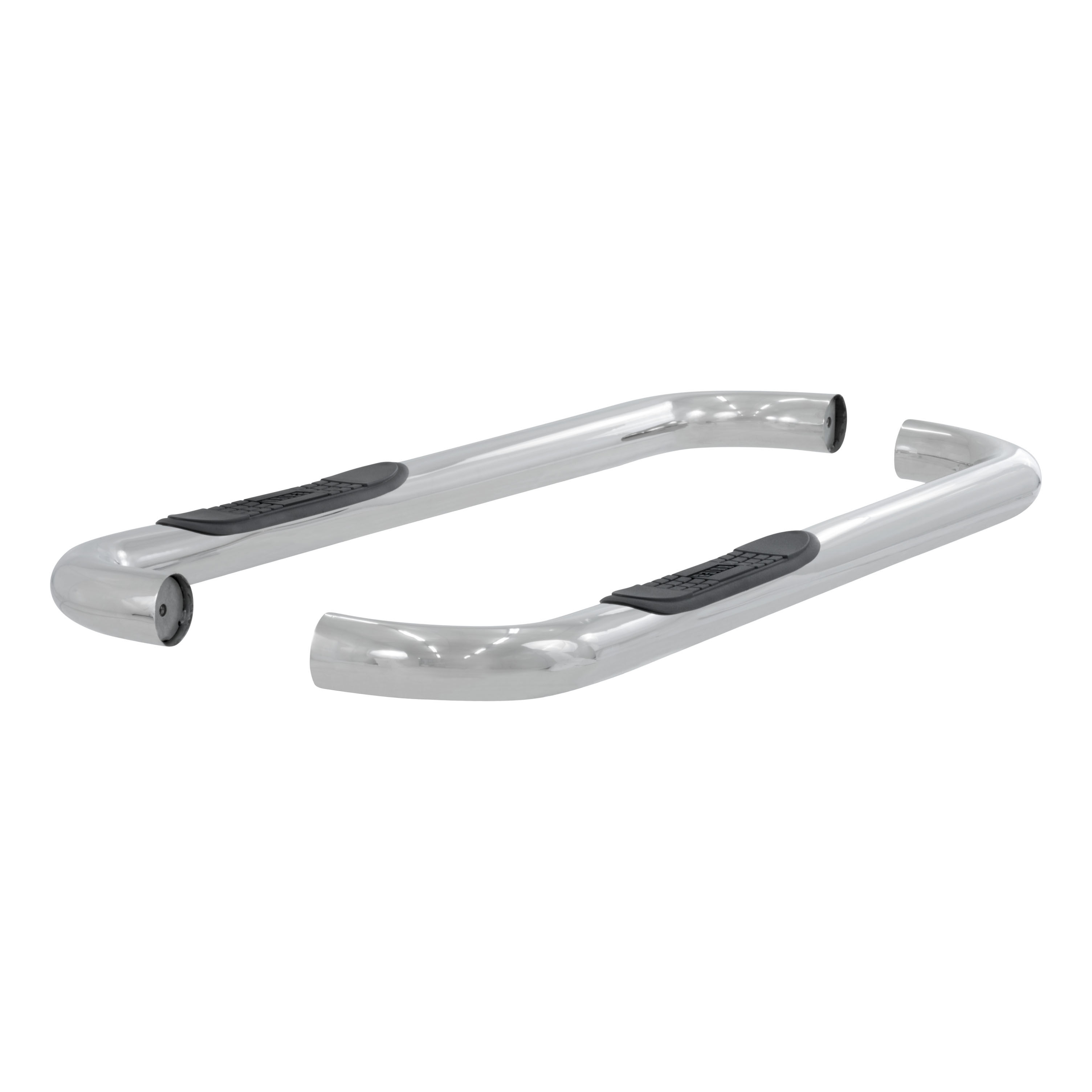 2004-2008 Ford F-150 Aries 3" Round Semi-Gloss Black Steel Side Bars REGULAR CAB