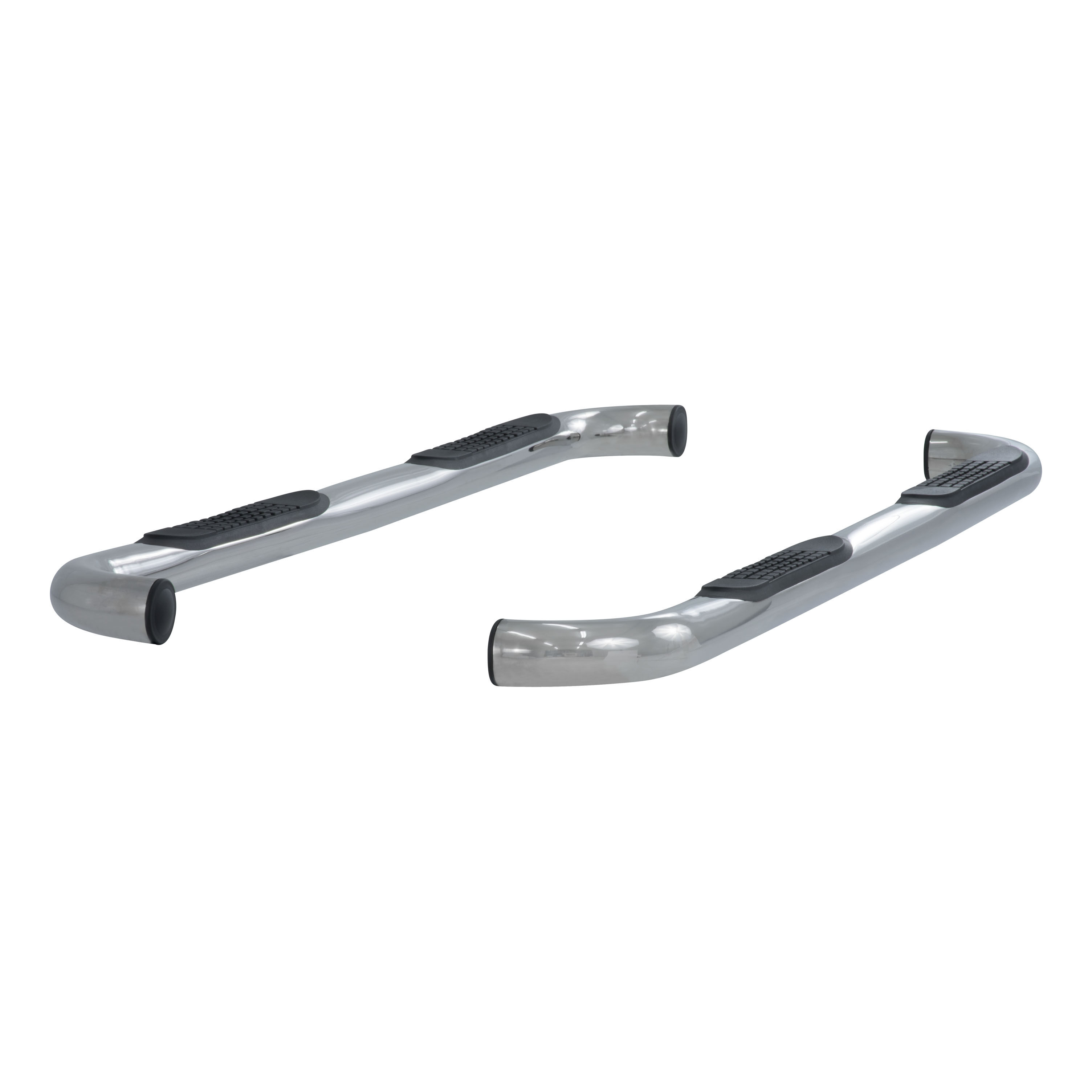 2002-2010 Ford Explorer Aries 3" Round Semi-Gloss Black Steel Side Bars 4-DOOR