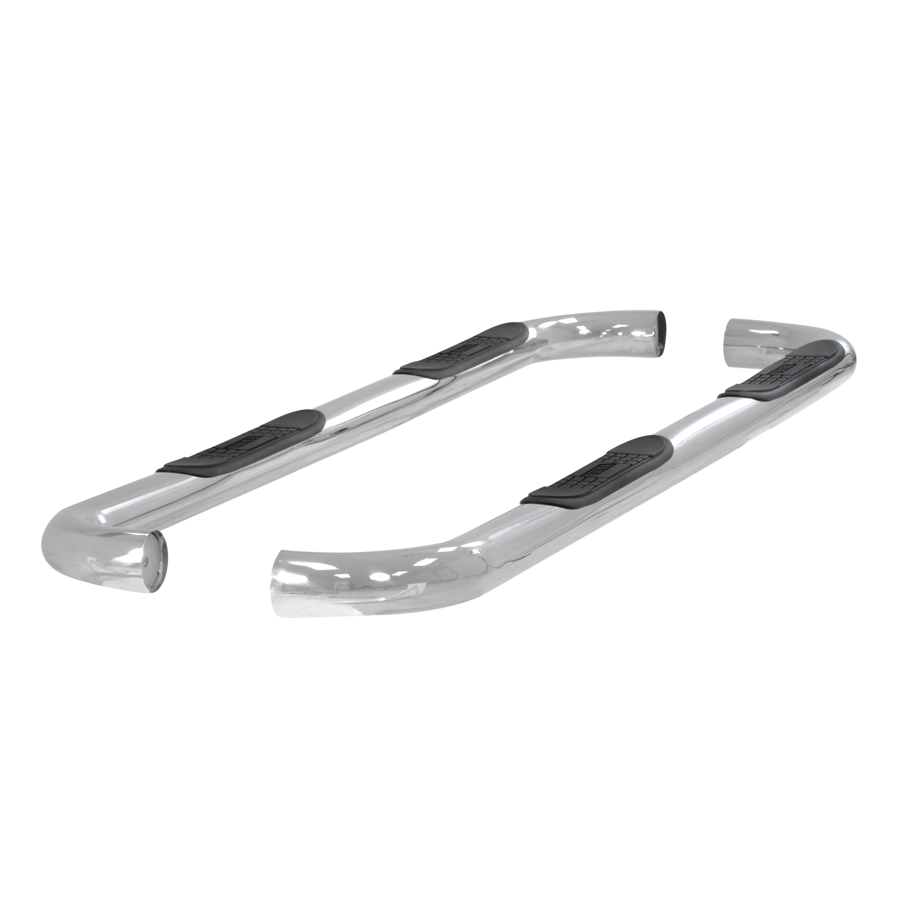 2011-2014 Ford Expedition Aries 3" Round Semi-Gloss Black Steel Side Bars KING RANCH/LIMITED/XL/XLT