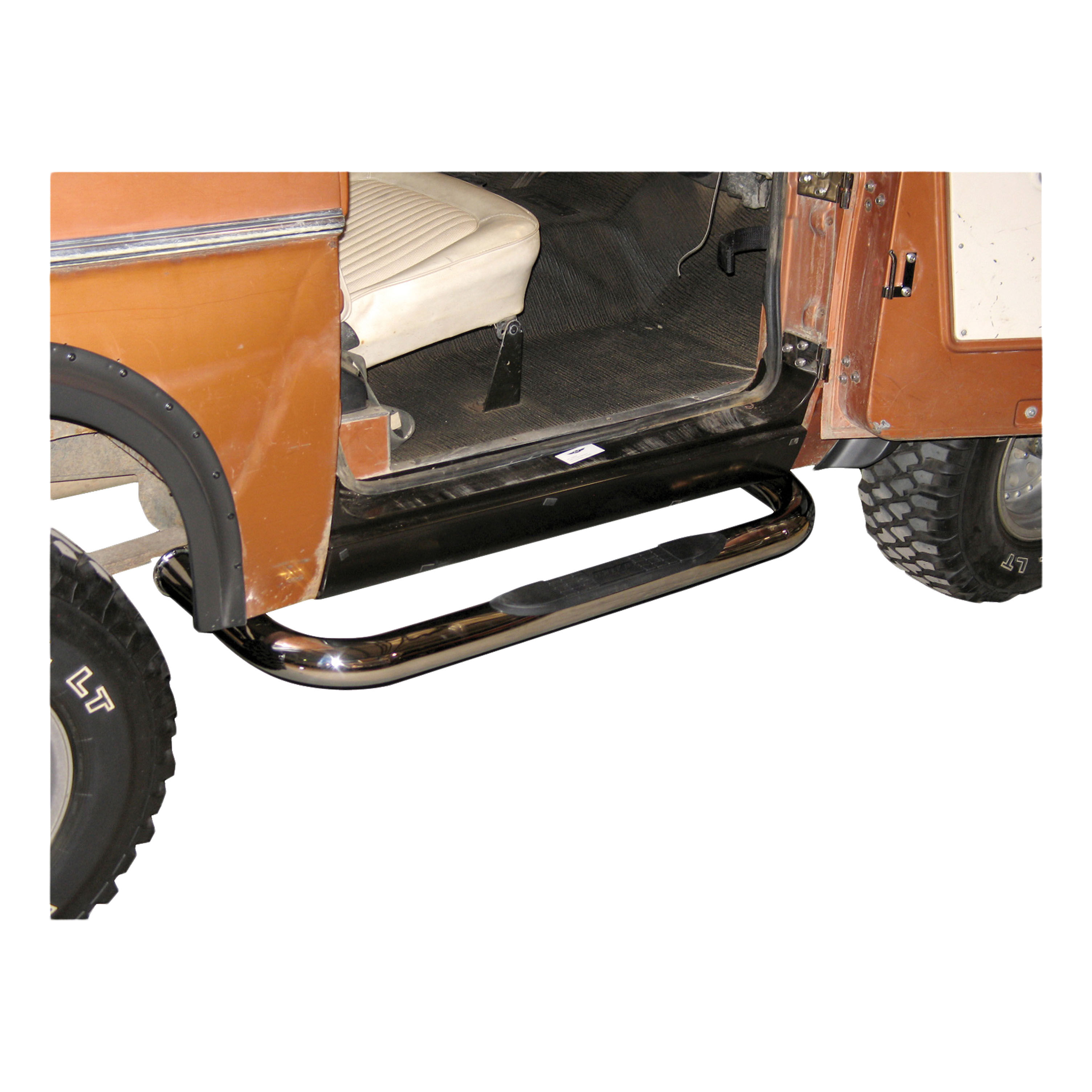 1966-1972 Ford Bronco Aries Stainless 3" Round Side Bars