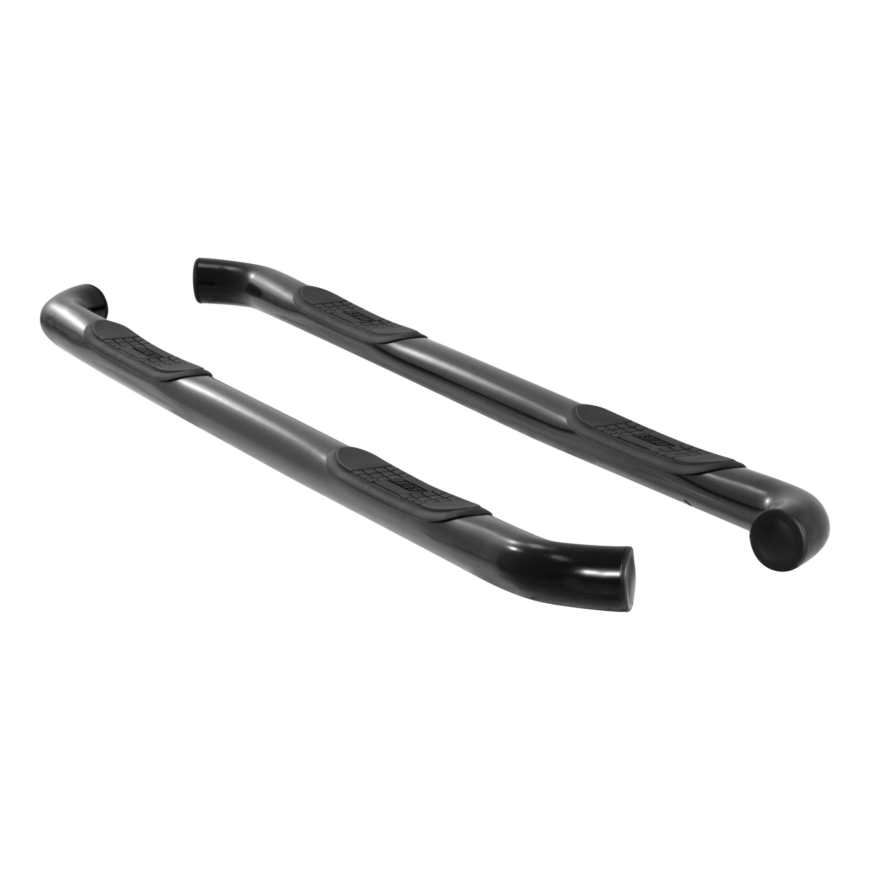 2009-2014 Ford F-150 Aries 3" Round Semi-Gloss Black Steel Side Bars SUPER CREW CAB