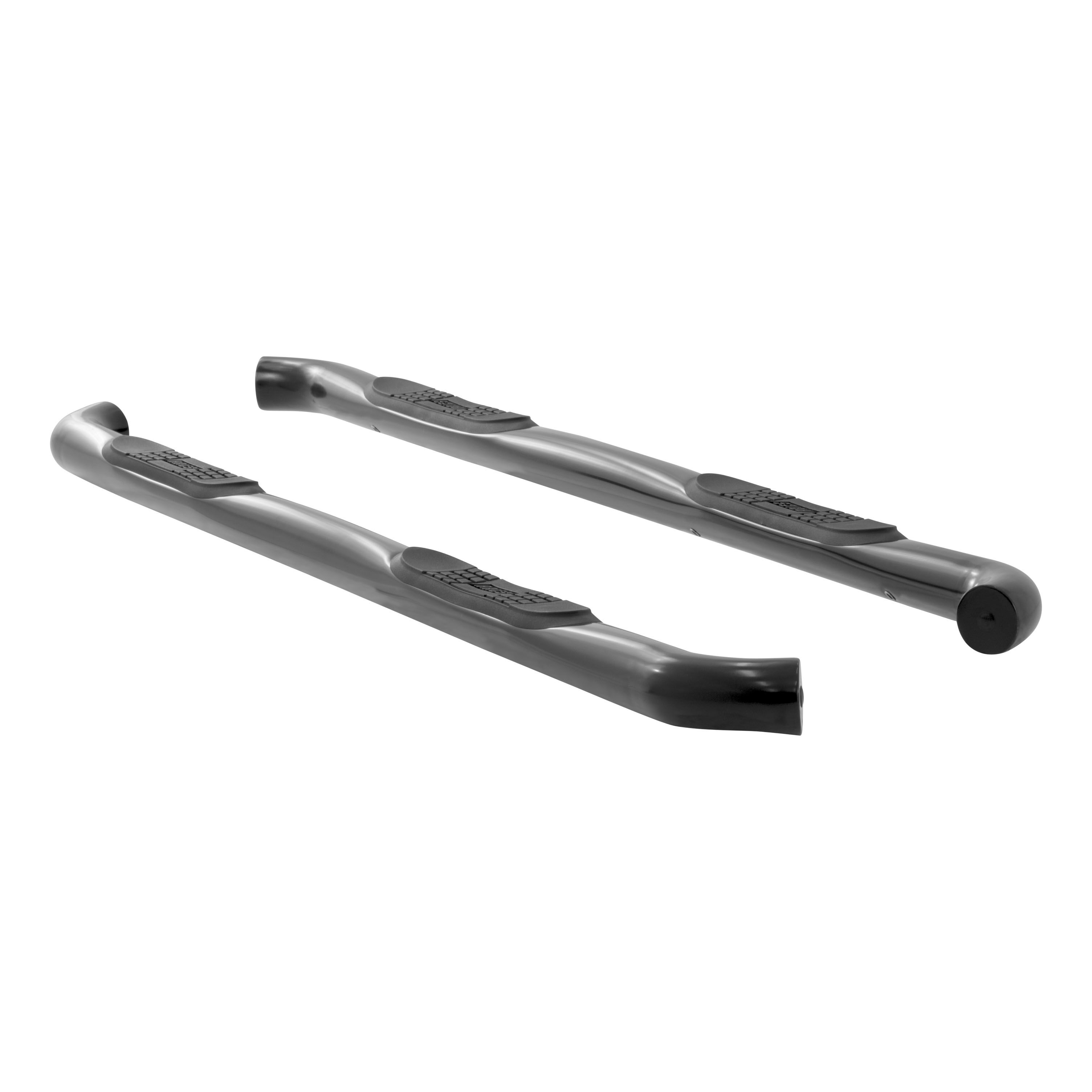 2015-2018 Ford F-150 Aries 3" Round Semi-Gloss Black Steel Side Bars XLT/Crew Cab