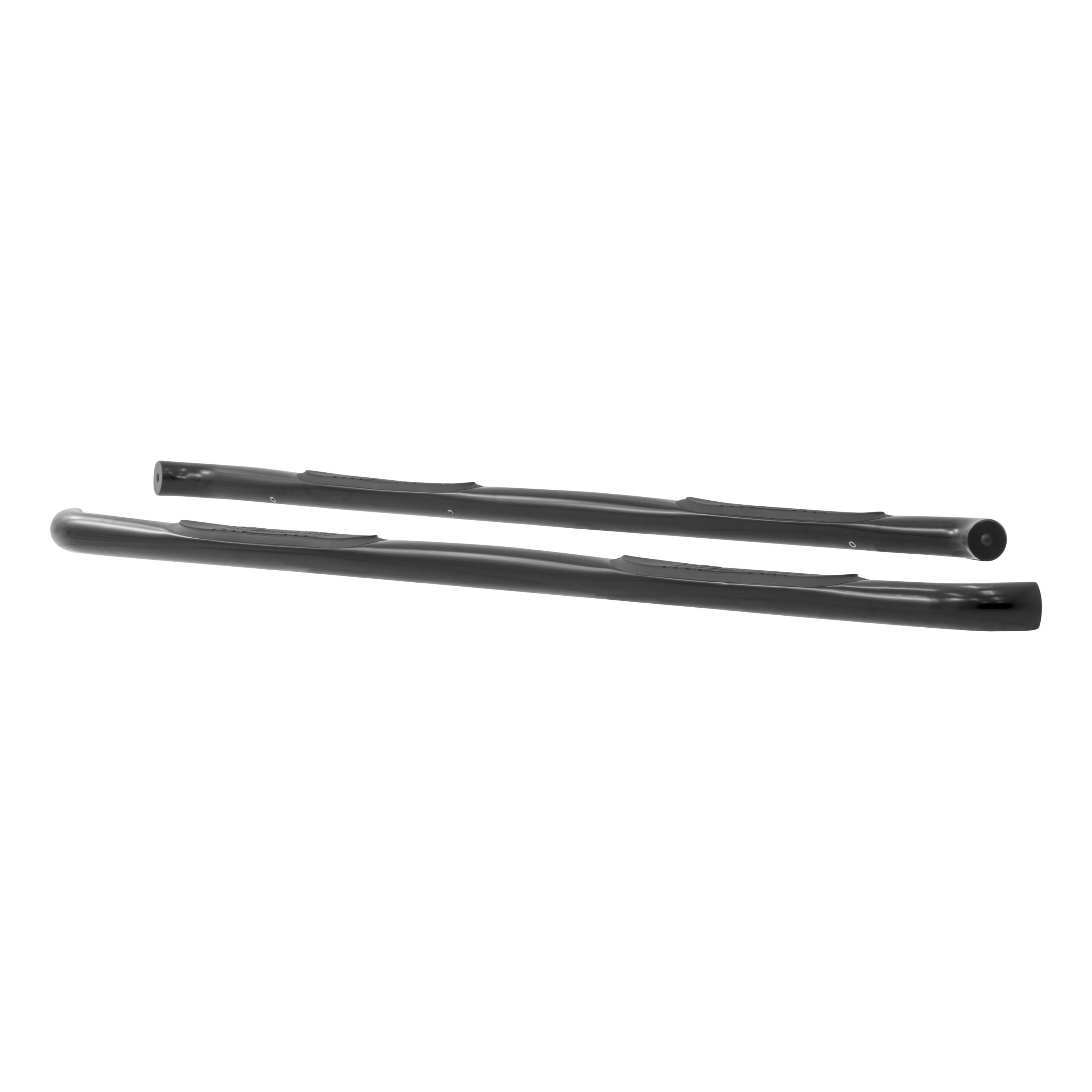 2015-2018 Ford F-150 Aries 3" Round Semi-Gloss Black Steel Side Bars XLT/Crew Cab