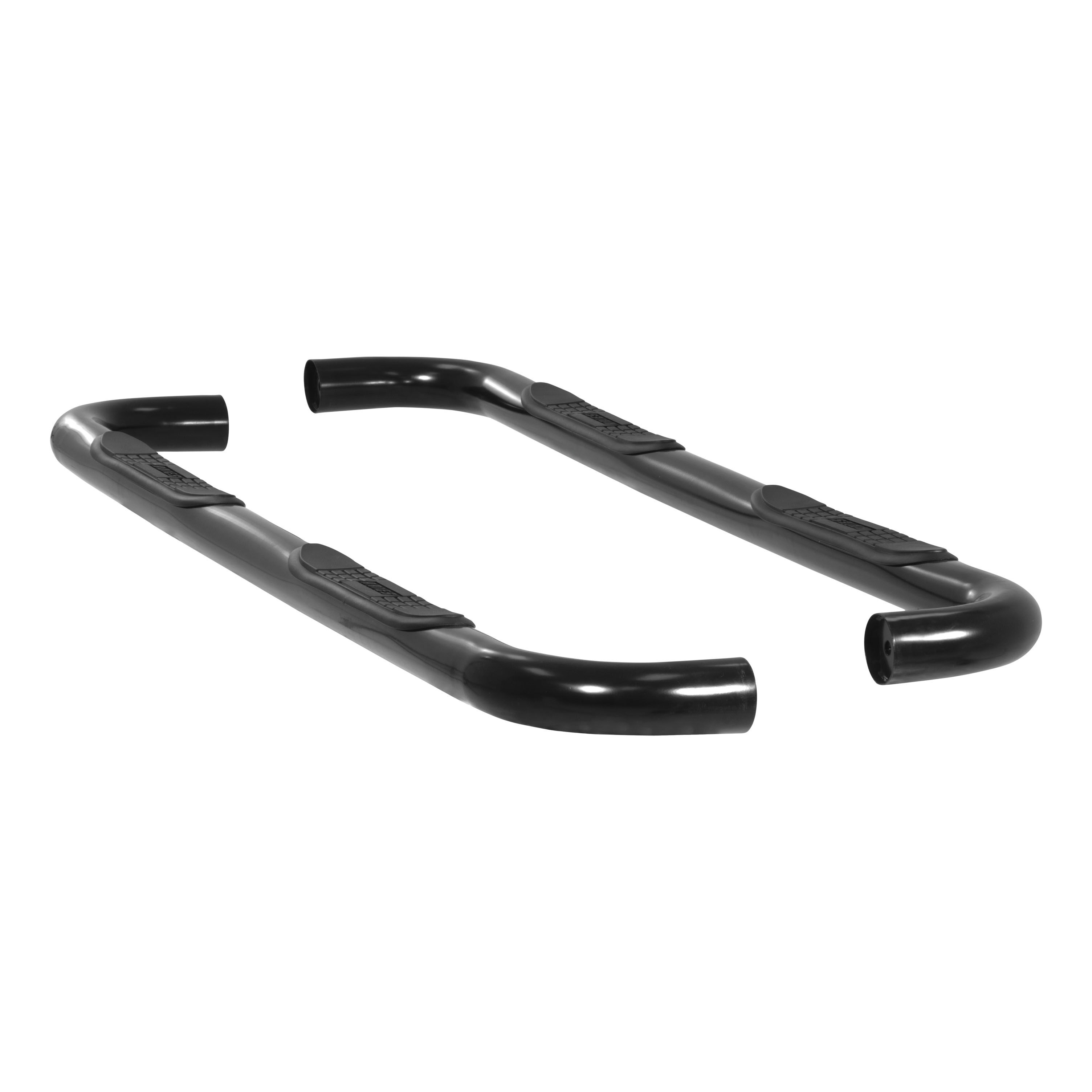 1988-1998 GMC K3500 Aries 3" Round Semi-Gloss Black Steel Side Bars EXTENDED CAB (INCLUDING Z71)