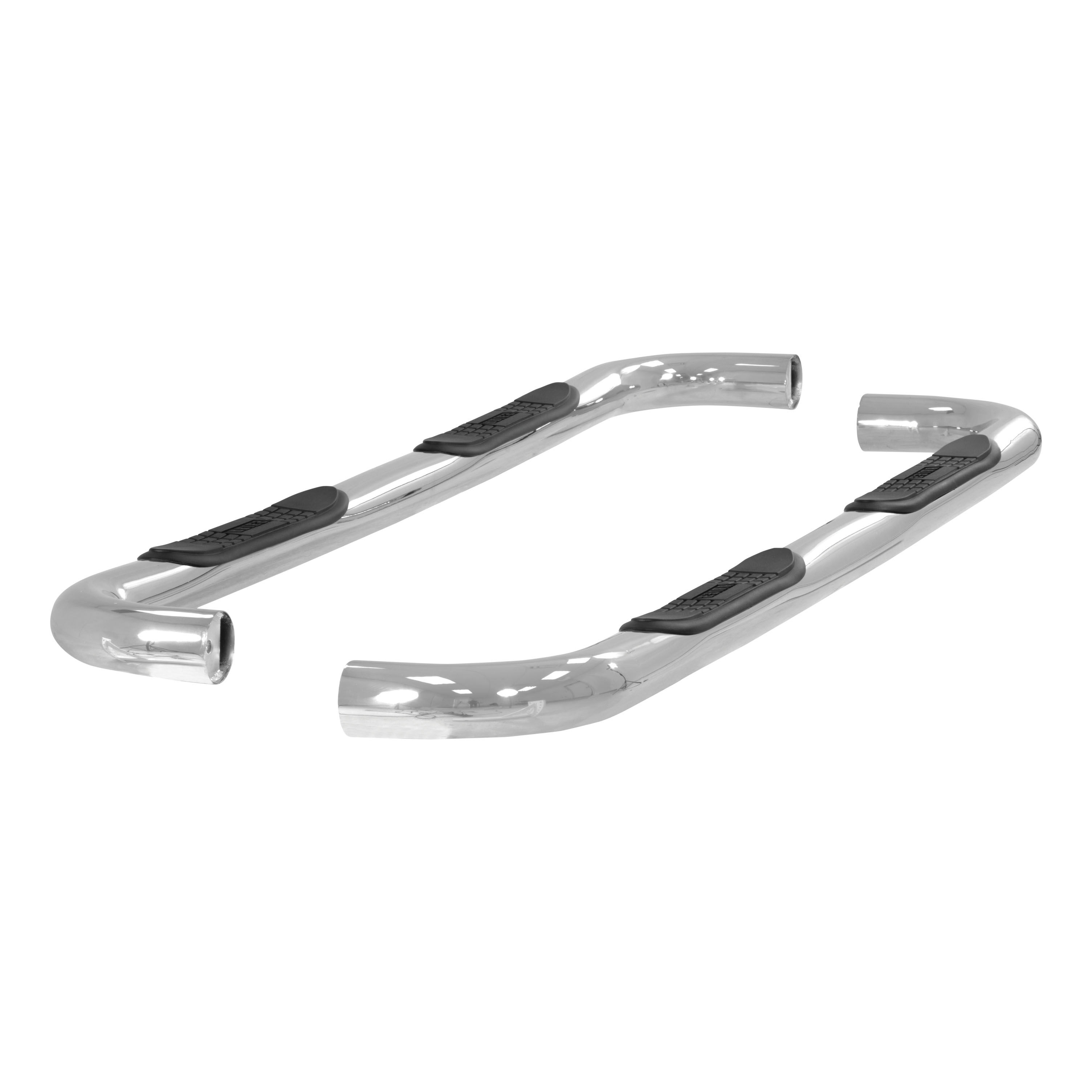 1988-1998 GMC K3500 Aries 3" Round Semi-Gloss Black Steel Side Bars EXTENDED CAB (INCLUDING Z71)