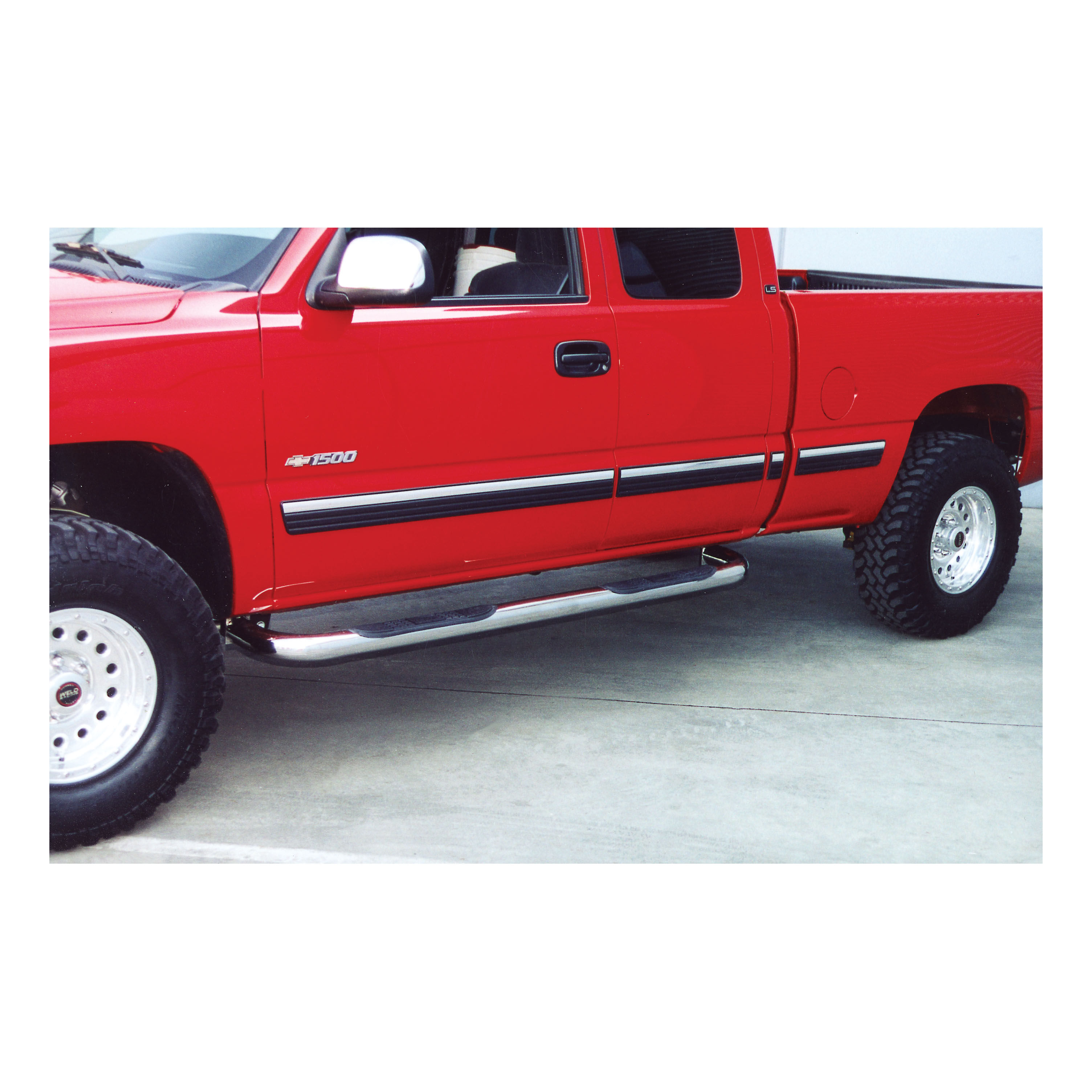 2000-2014 Chevy Silverado 3500 Aries Stainless 3" Round Side Bars HD Extended Cab
