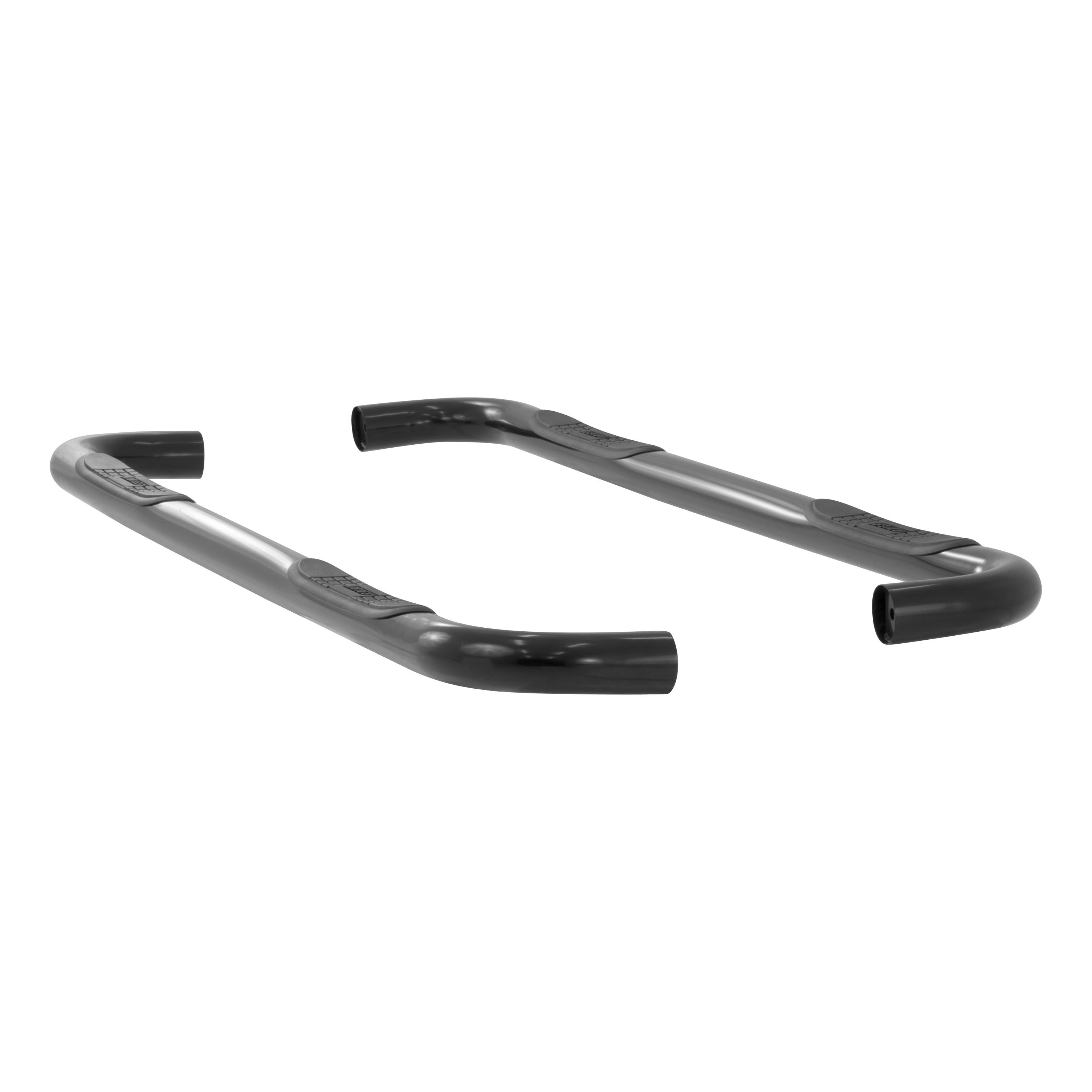 2001-2013 GMC Sierra 1500 Aries 3" Round Semi-Gloss Black Steel Side Bars CREW CAB