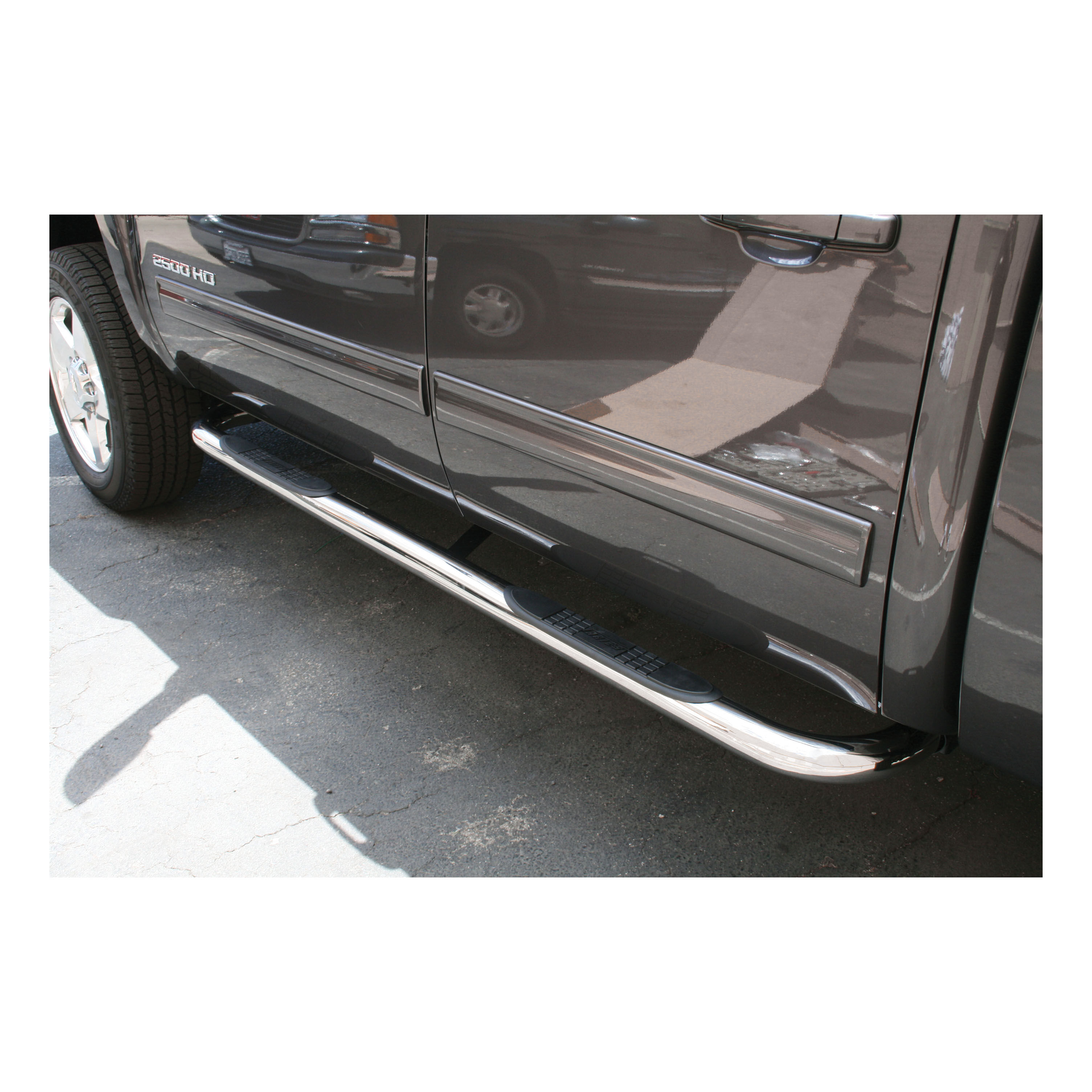 2001-2013 GMC Sierra 1500 Aries Stainless 3" Round Side Bars CREW CAB