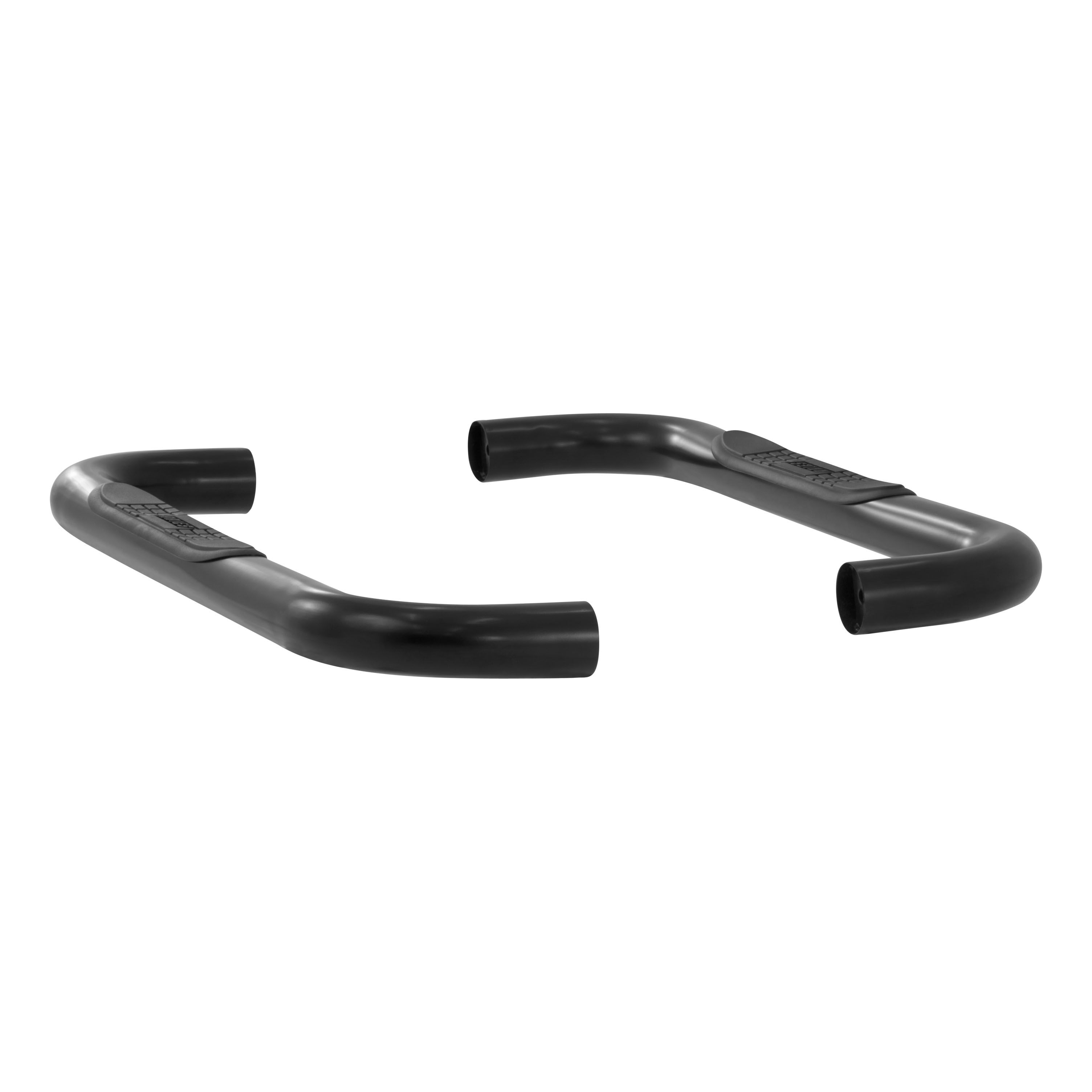 1999-2013 Chevy Silverado 1500 Aries 3" Round Semi-Gloss Black Steel Side Bars REGULAR CAB (BUSHING MOUNT)