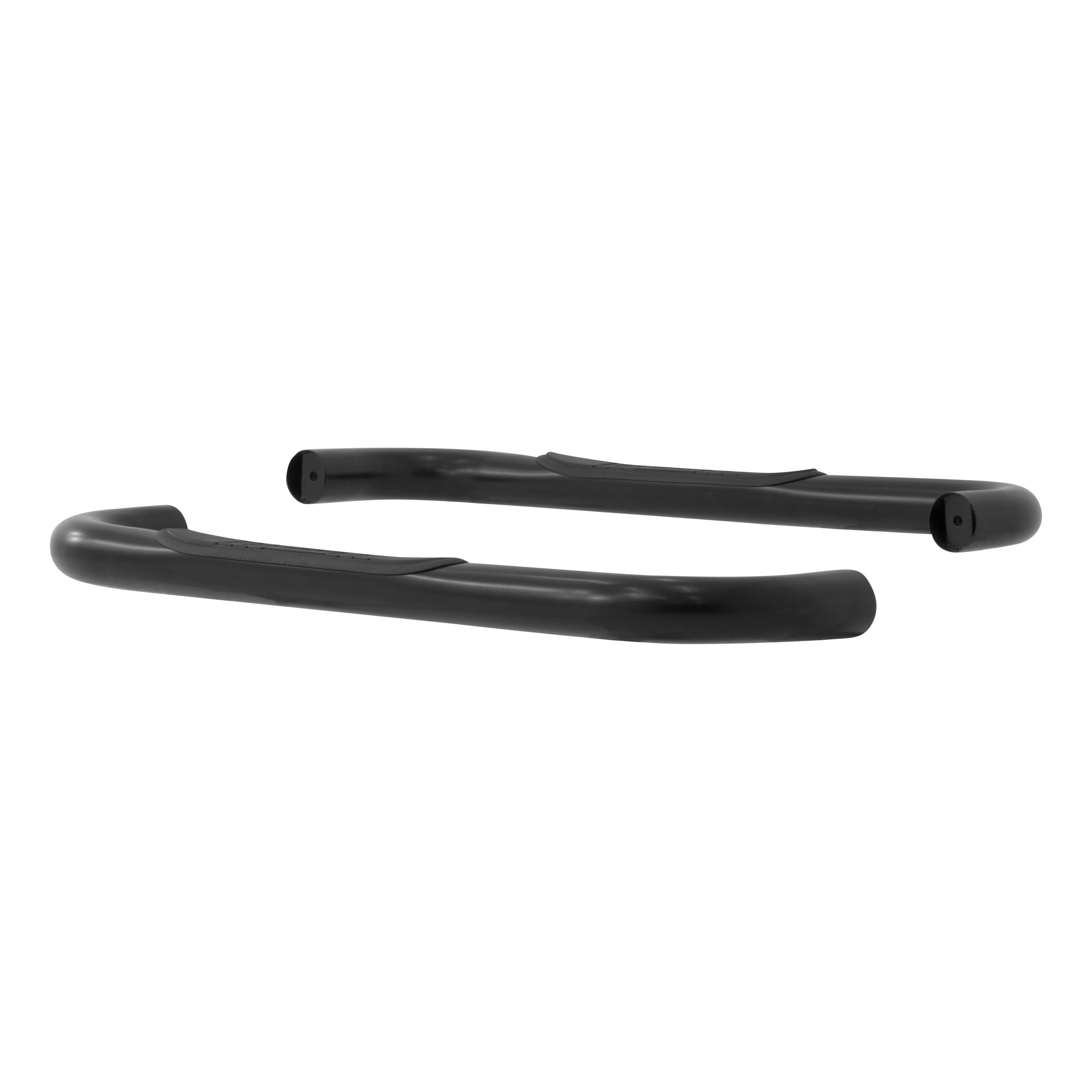 1999-2013 Chevy Silverado 1500 Aries 3" Round Semi-Gloss Black Steel Side Bars REGULAR CAB (BUSHING MOUNT)
