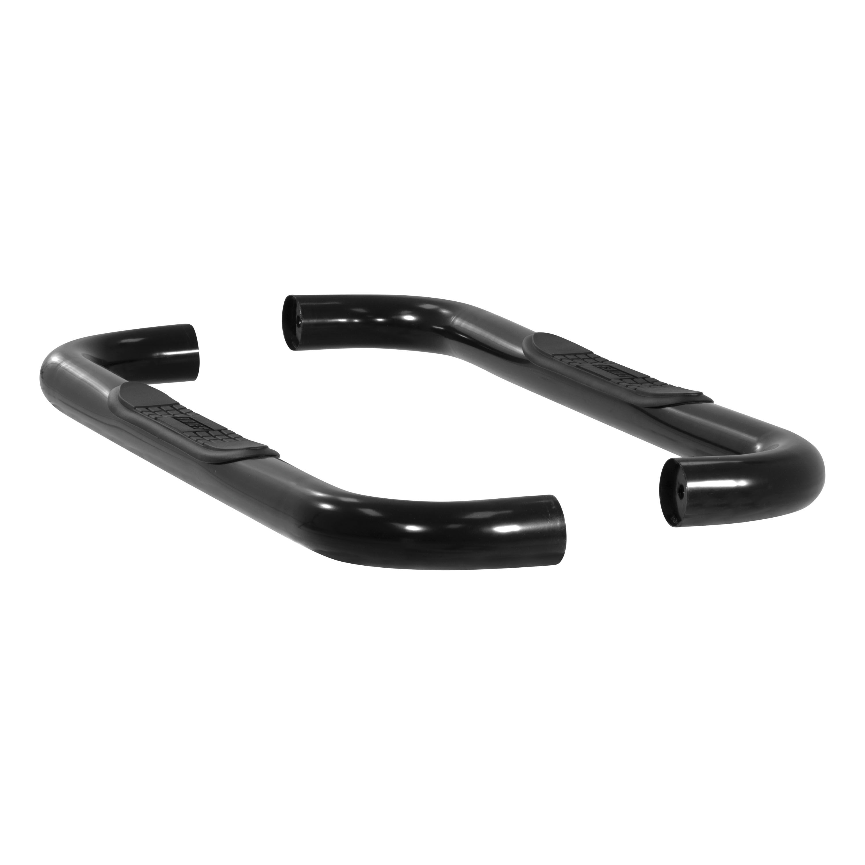 1988-1999 GMC K3500 Aries 3" Round Semi-Gloss Black Steel Side Bars REGULAR CAB (INCLUDING Z71)