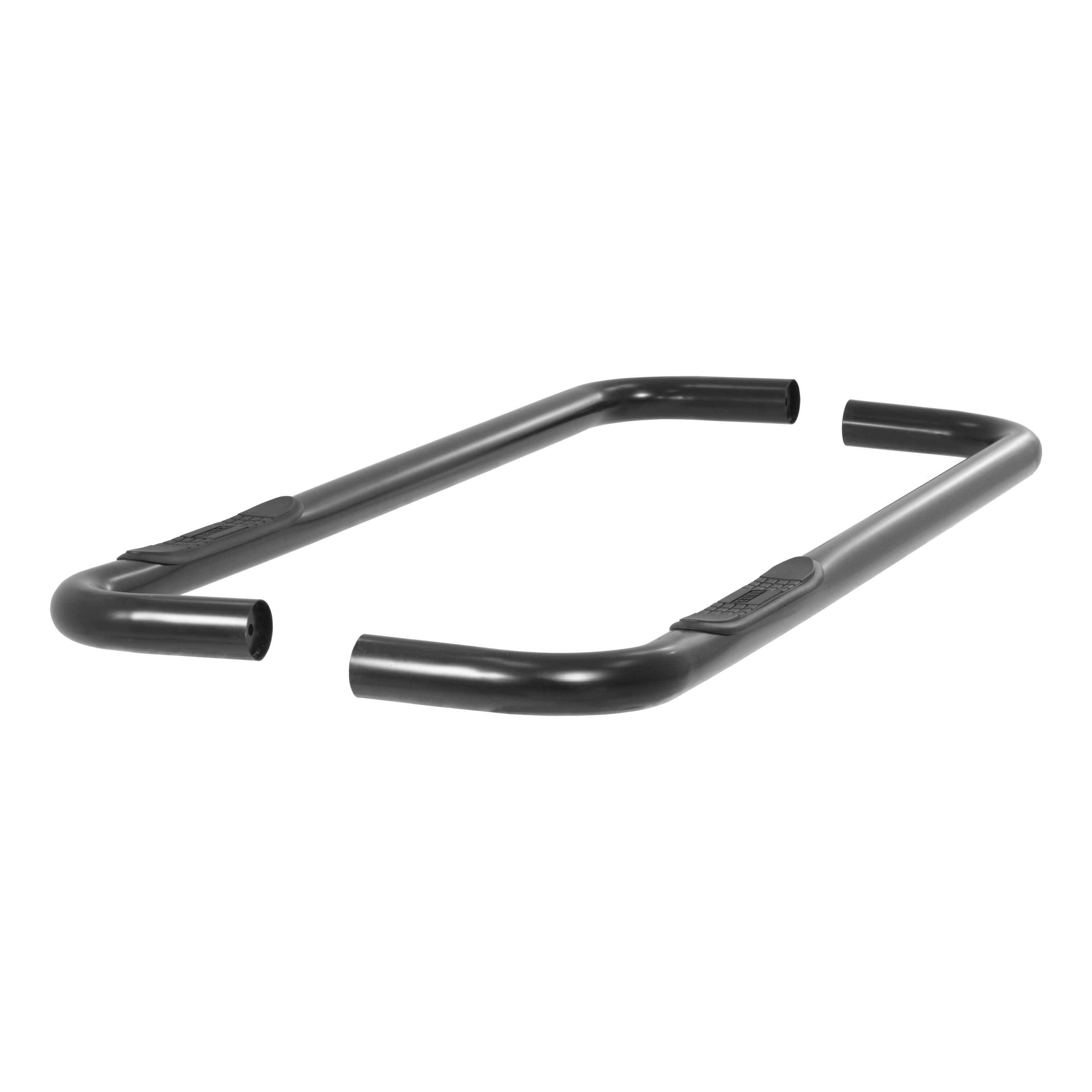 1973-1987 GMC K3500 Aries 3" Round Semi-Gloss Black Steel Side Bars REGULAR CAB (LONG BED AND 4WD ONLY) - 204041