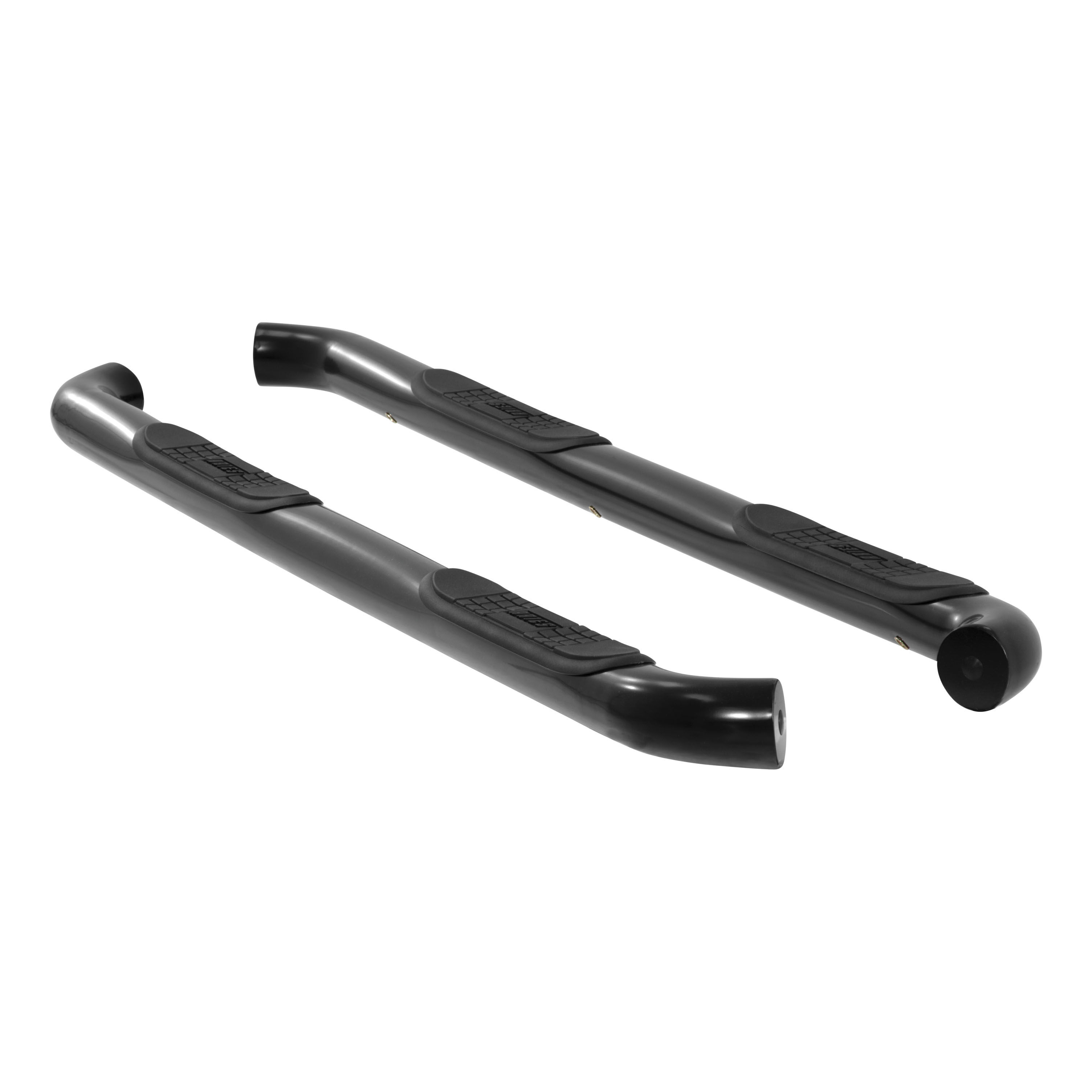 2007-2017 GMC Sierra 1500 Aries 3" Round Semi-Gloss Black Steel Side Bars EXTENDED CAB (ROCKER PANEL MOUNT)