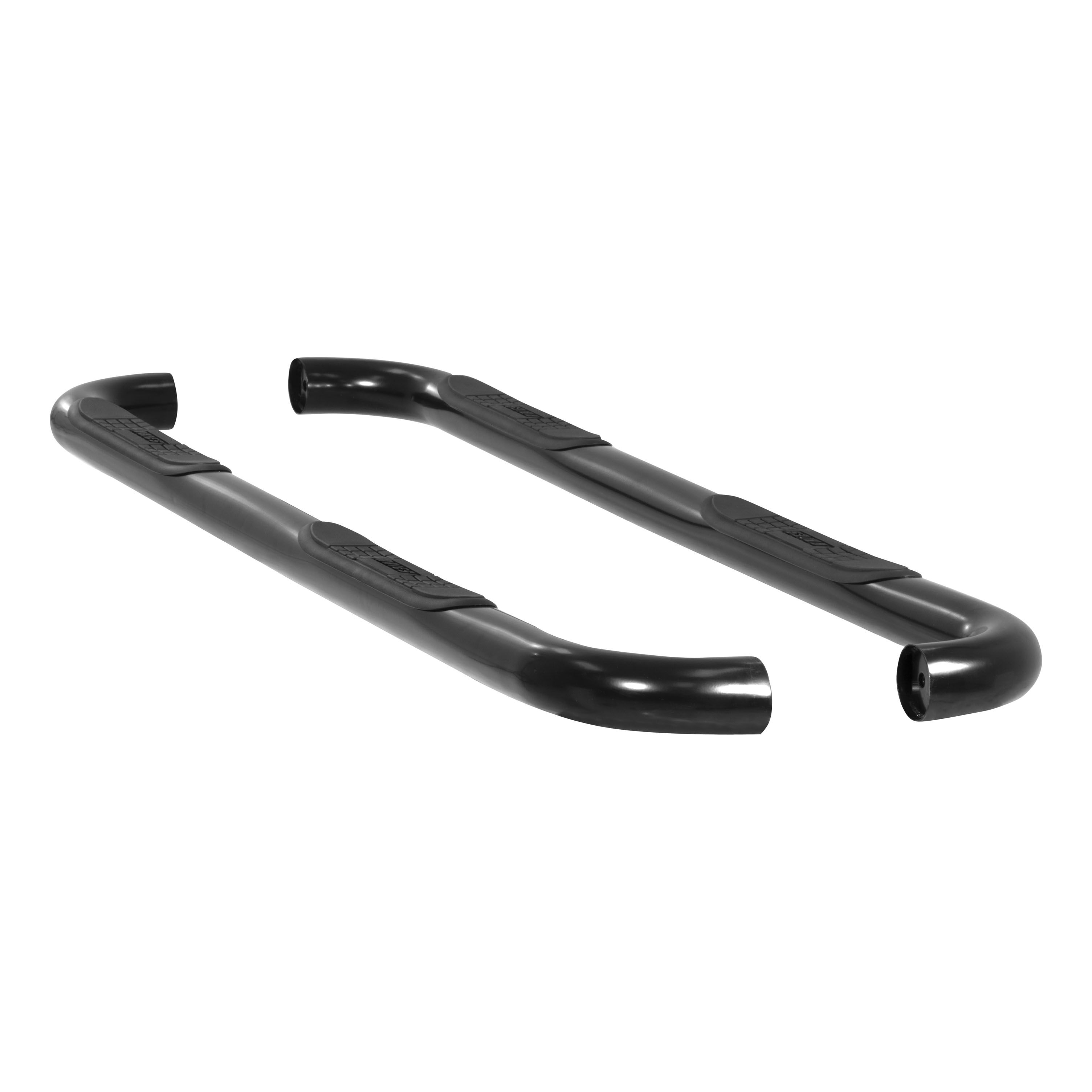 2015-2016 Chevy Colorado Aries 3" Round Semi-Gloss Black Steel Side Bars Extended Cab