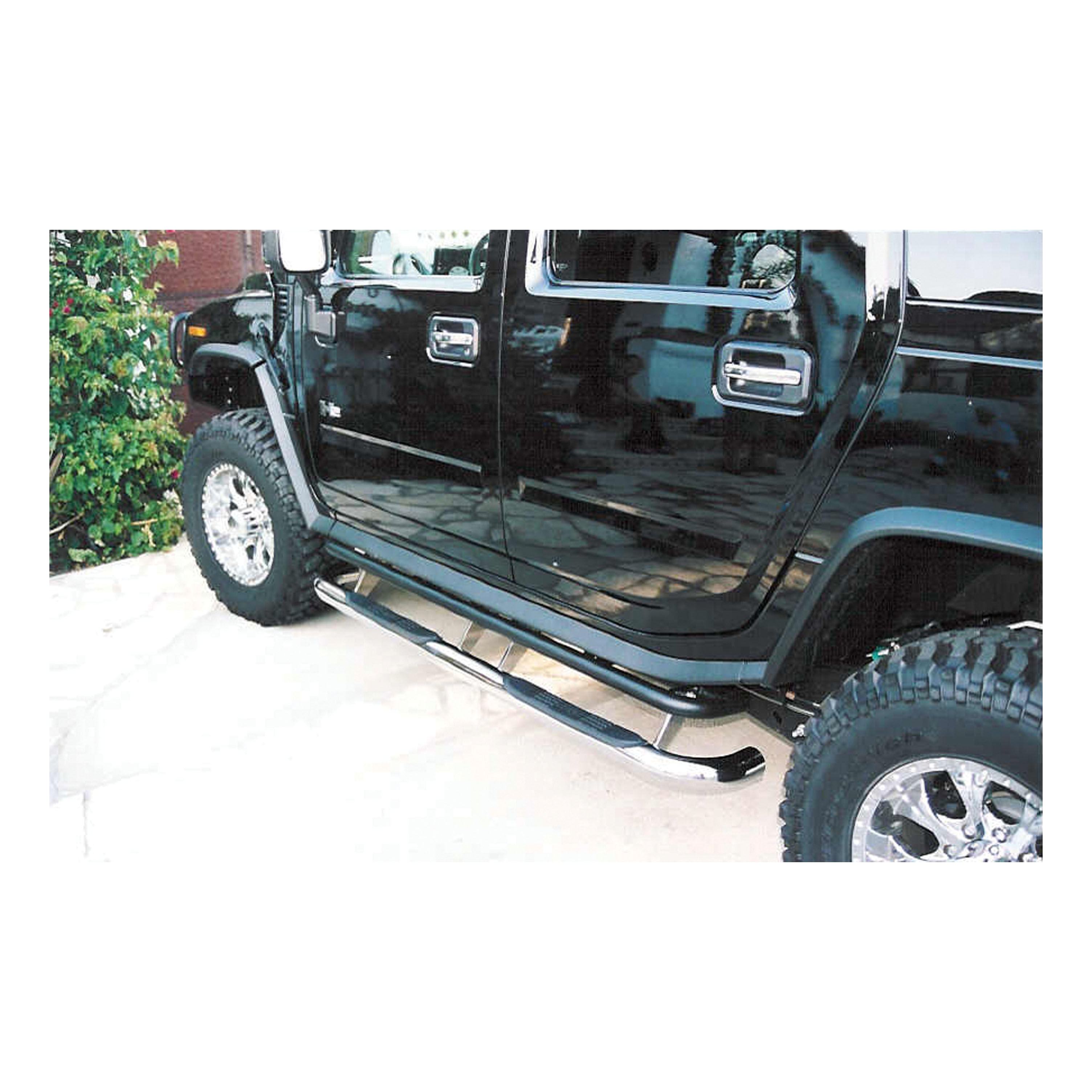 2003-2010 Hummer H2 Aries Stainless 3" Round Side Bars REQUIRED FACTORY ROCKER BAR AND INCLUDING SUT