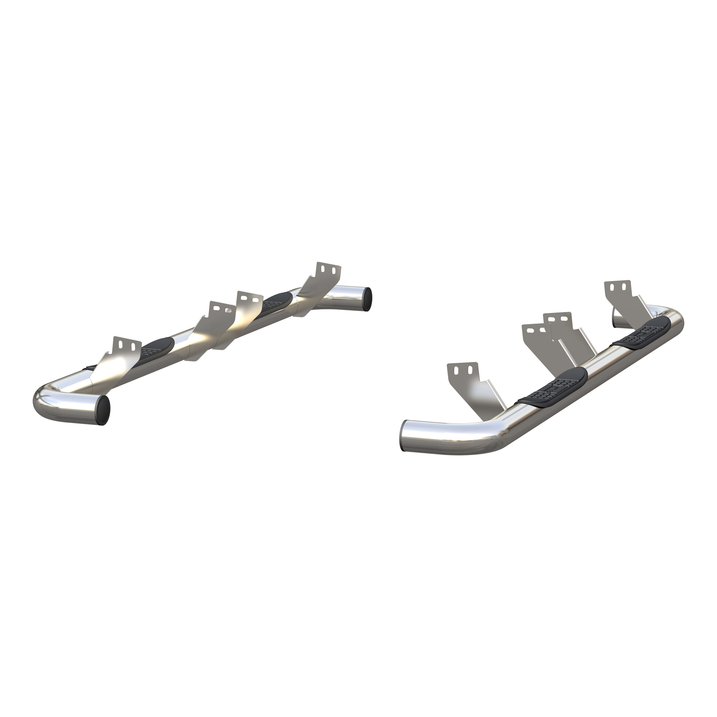 2003-2010 Hummer H2 Aries Stainless 3" Round Side Bars REQUIRED FACTORY ROCKER BAR AND INCLUDING SUT