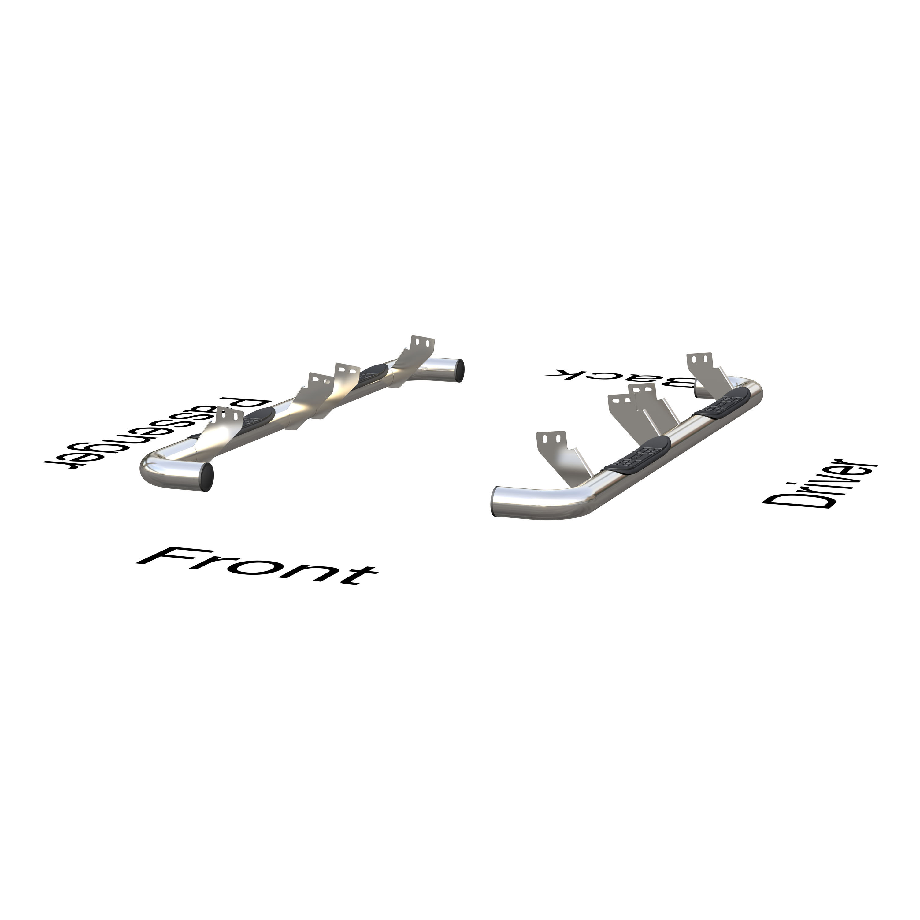 2003-2010 Hummer H2 Aries Stainless 3" Round Side Bars REQUIRED FACTORY ROCKER BAR AND INCLUDING SUT