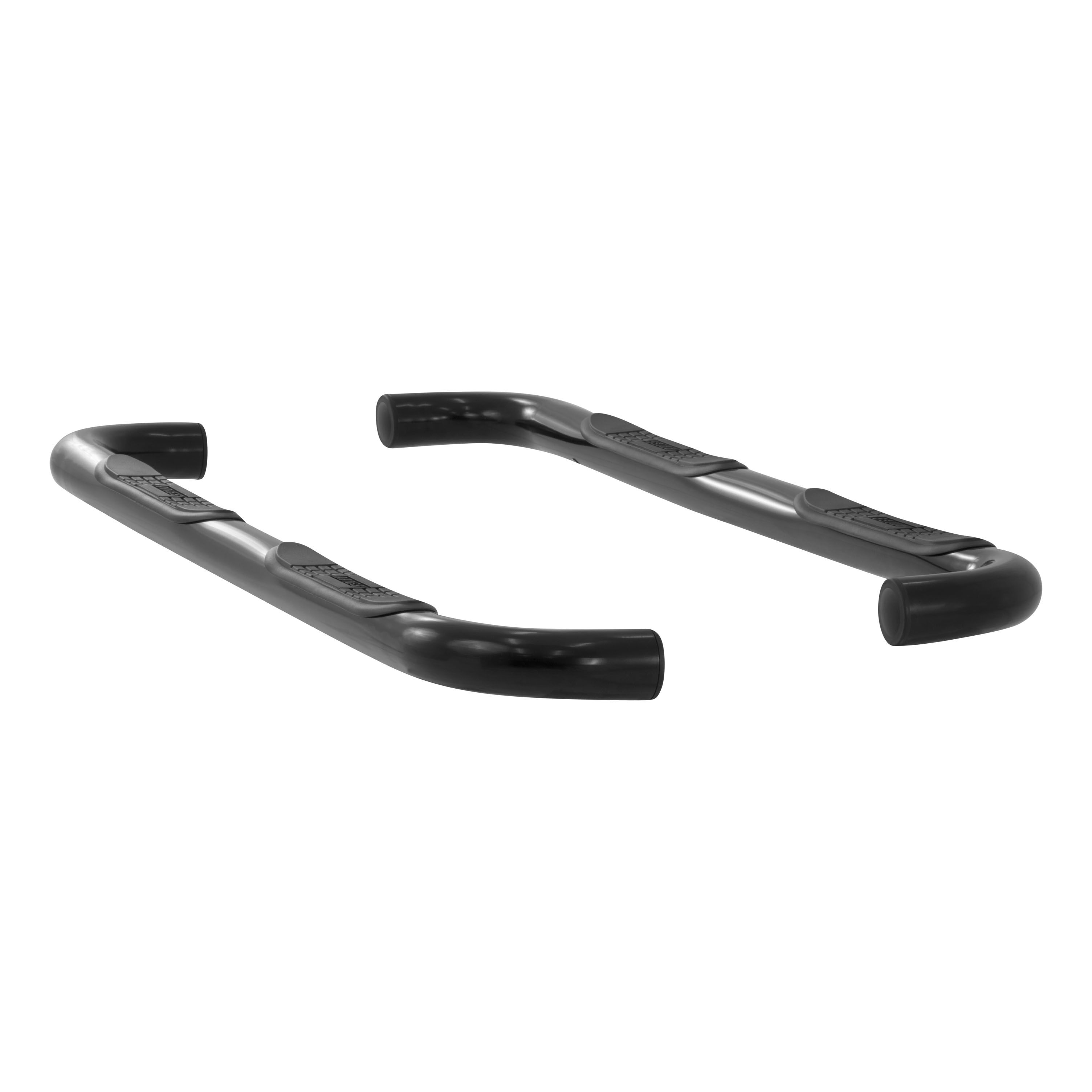 2006-2011 Hummer H3 Aries 3" Round Semi-Gloss Black Steel Side Bars EXCLUDING WITH ROCKER BAR (4WD ONLY)