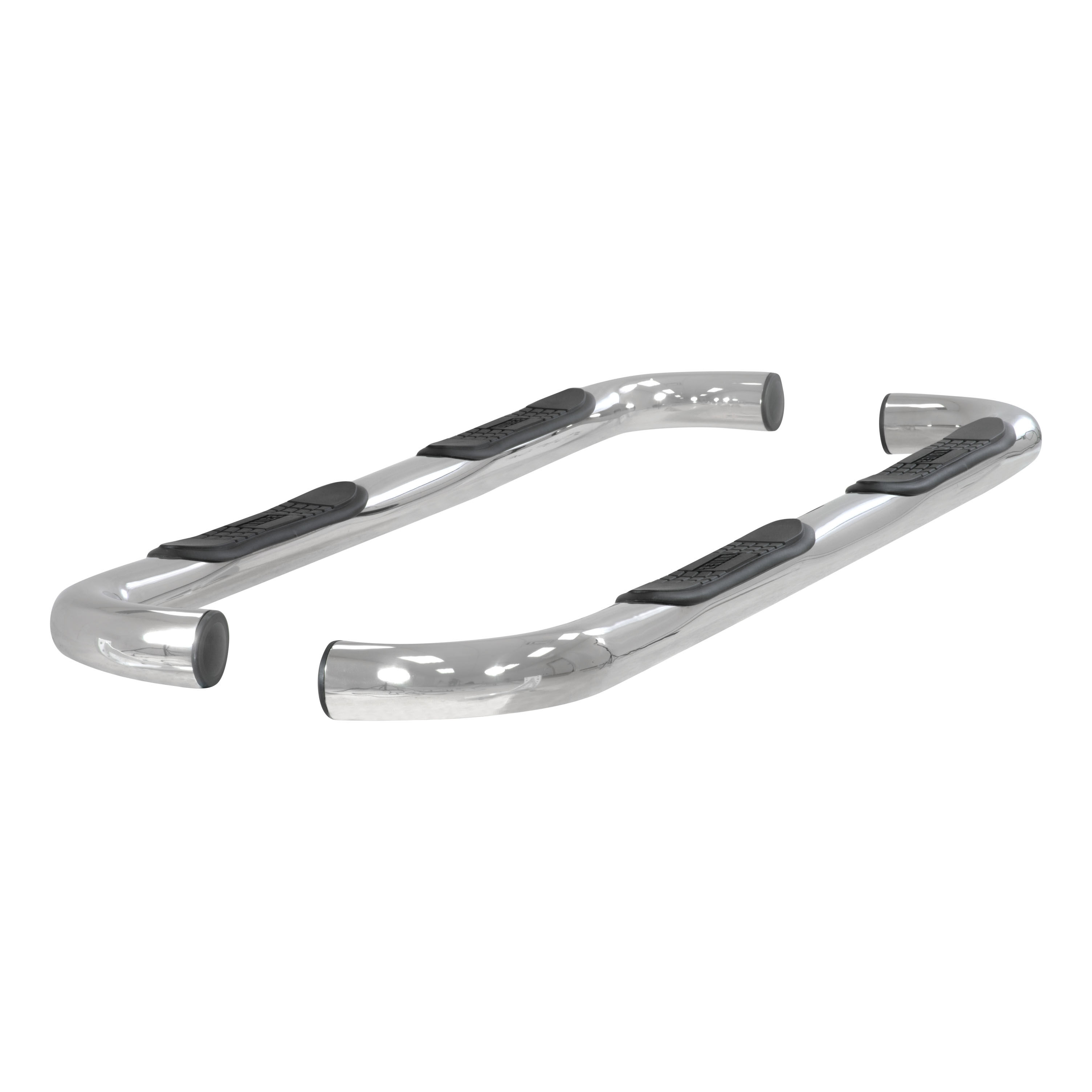 2006-2011 Hummer H3 Aries Stainless 3" Round Side Bars EXCLUDING WITH ROCKER BAR (4WD ONLY) - 204076-2