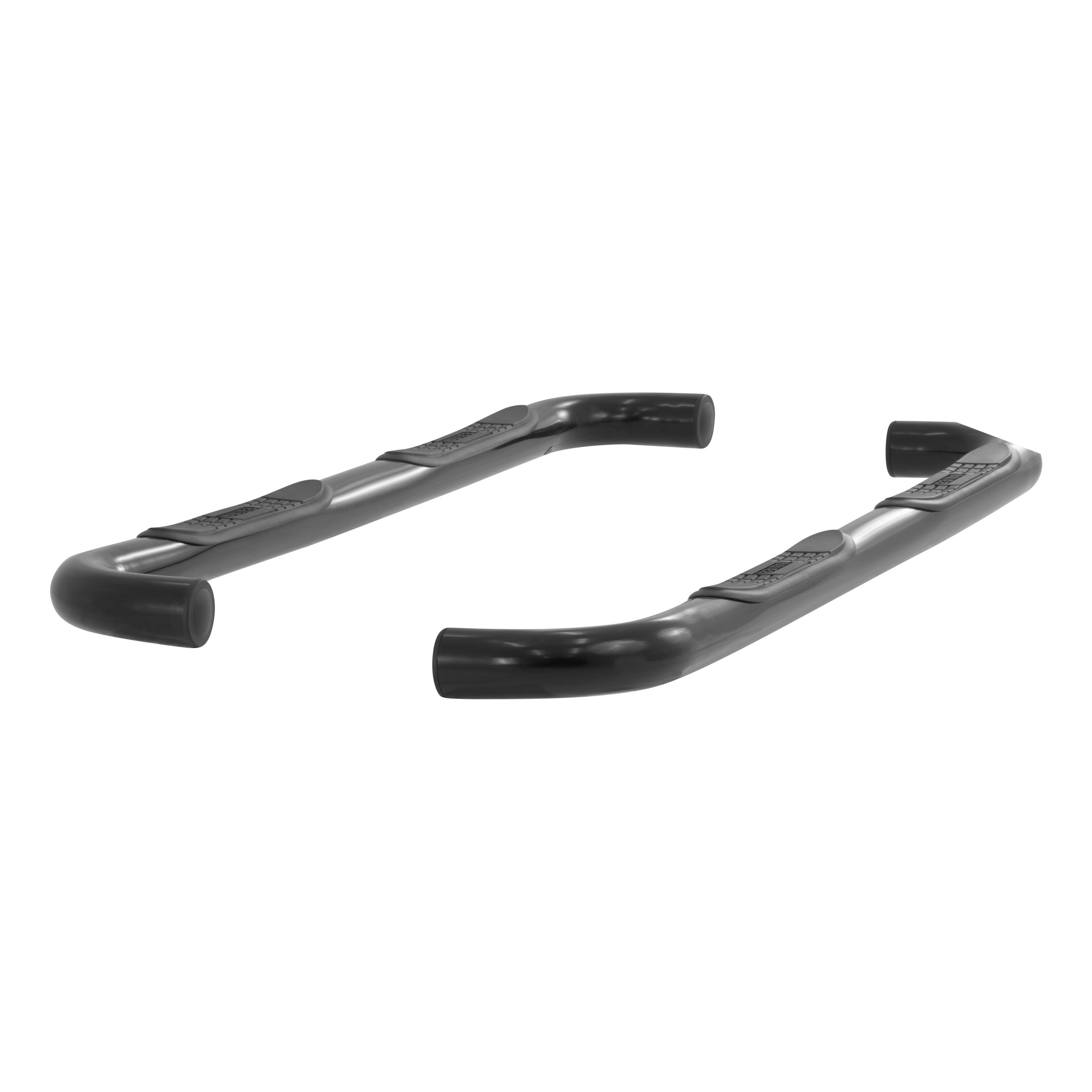 2006-2011 Hummer H3 Aries 3" Round Semi-Gloss Black Steel Side Bars EXCLUDING WITH ROCKER BAR (4WD ONLY) - 204076