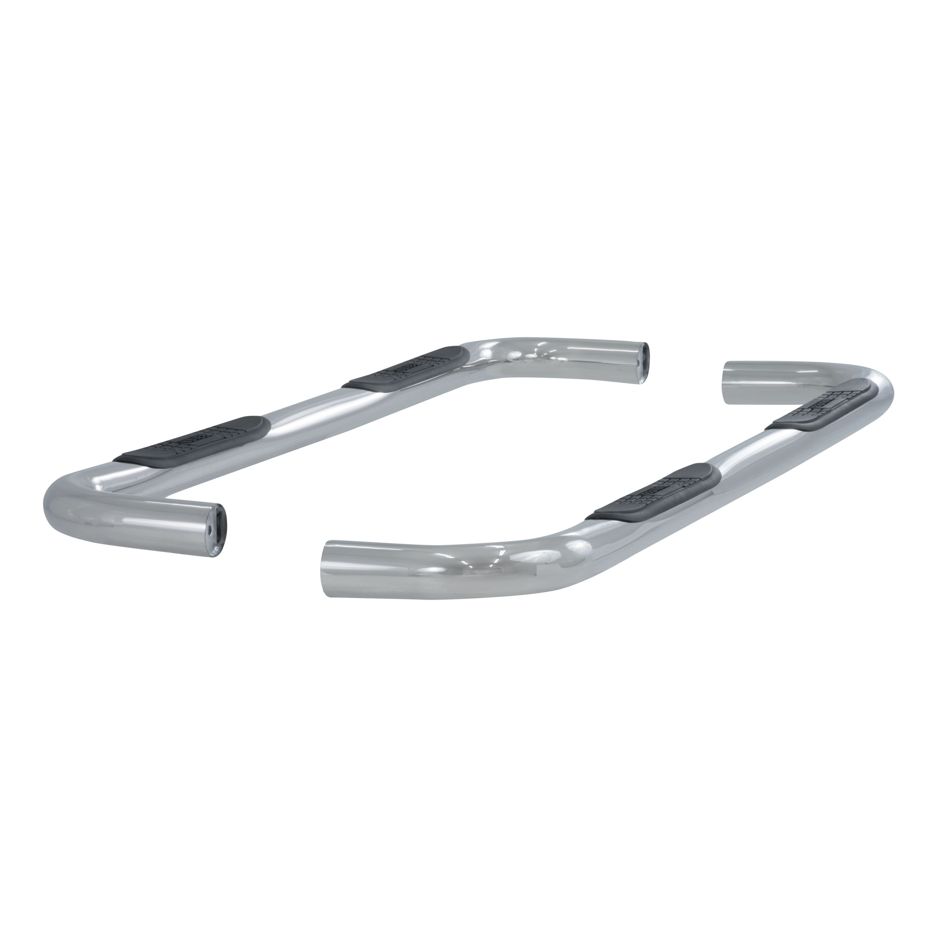 2003-2009 Dodge Ram 3500 Aries 3" Round Semi-Gloss Black Steel Side Bars QUAD CAB
