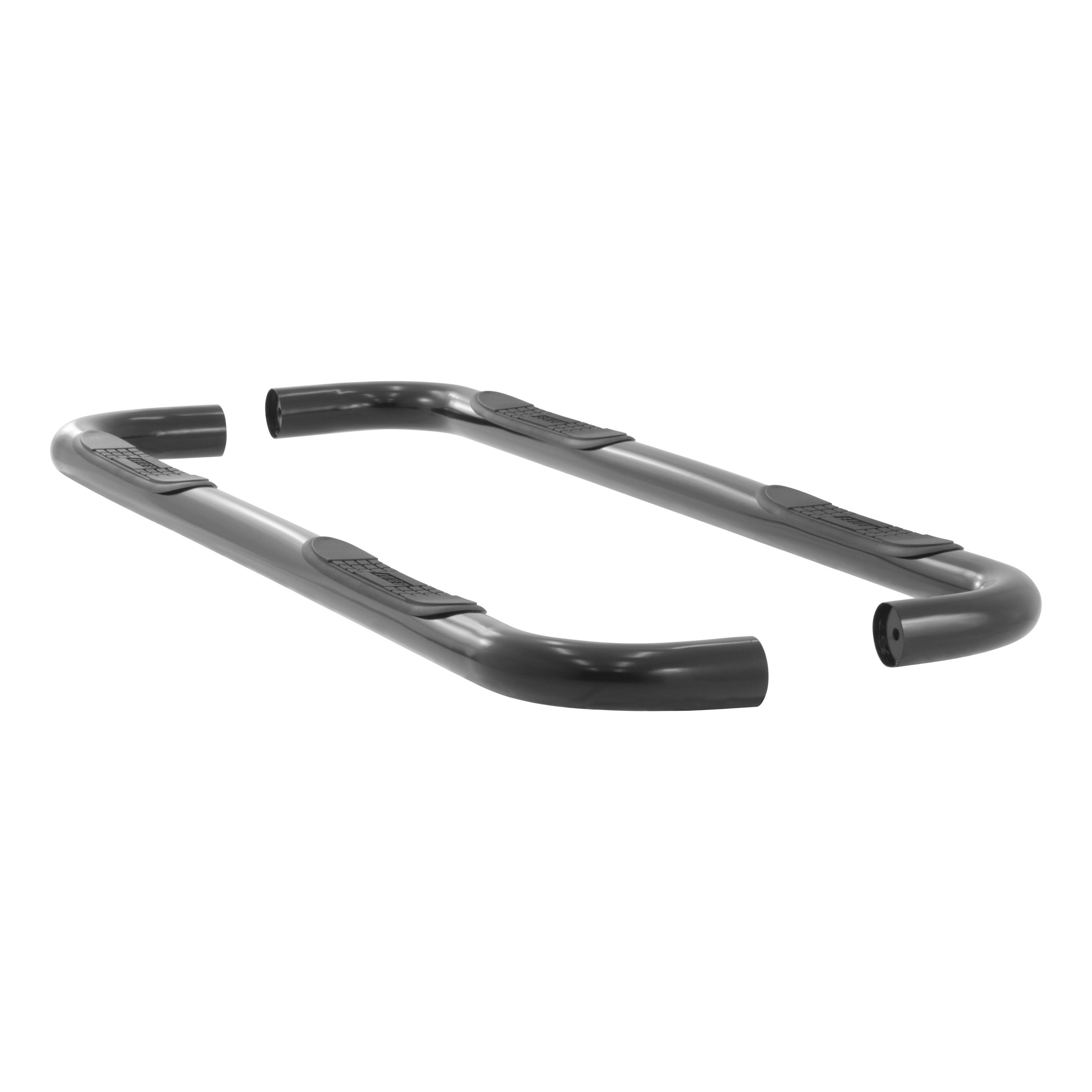 2005-2011 Dodge Dakota Aries 3" Round Semi-Gloss Black Steel Side Bars QUAD CAB