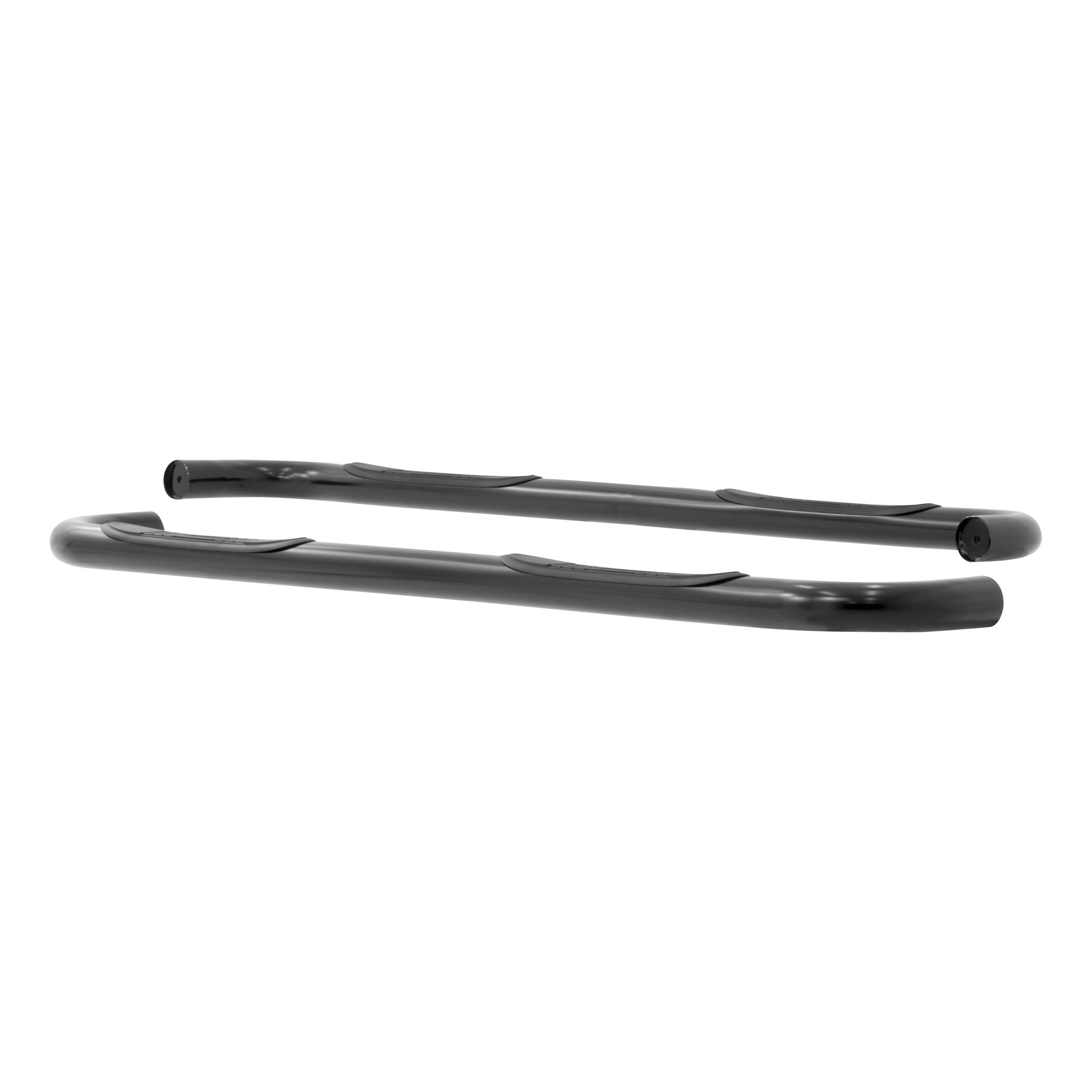 2005-2011 Dodge Dakota Aries 3" Round Semi-Gloss Black Steel Side Bars QUAD CAB