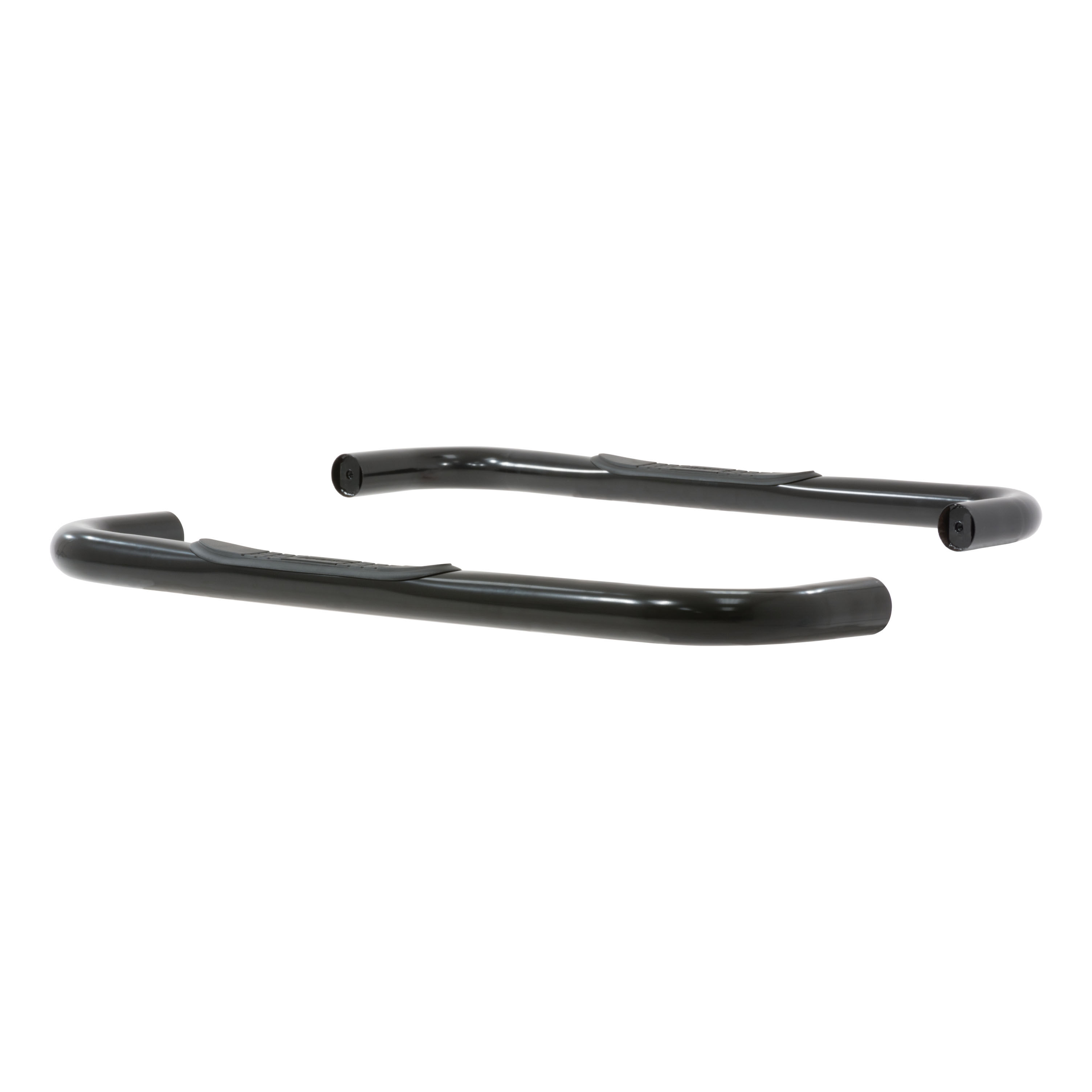 2002-2008 Dodge Ram 1500 Aries 3" Round Semi-Gloss Black Steel Side Bars REGULAR CAB