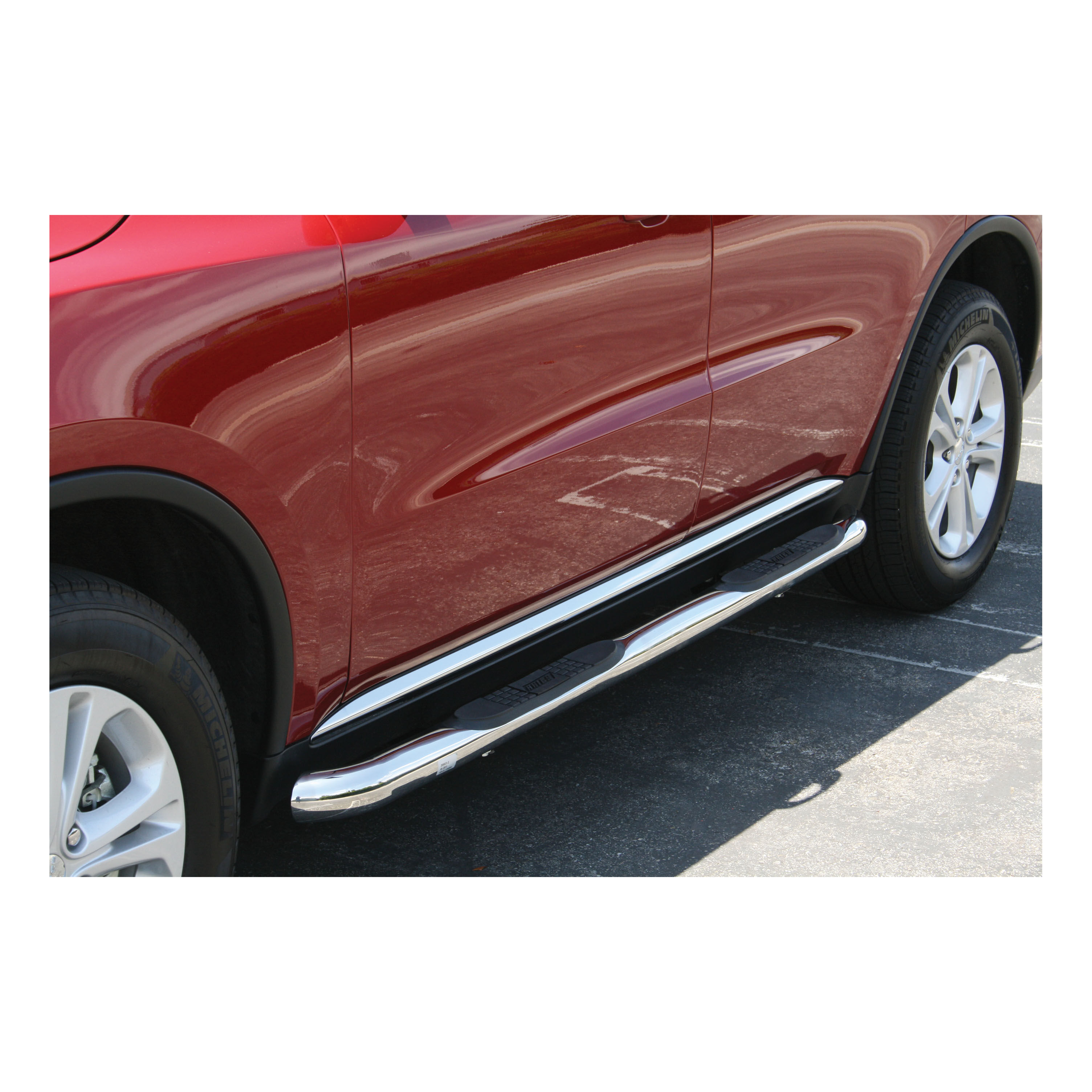 2011-2018 Dodge Durango Aries Stainless 3" Round Side Bars R/T/Without OE Side Skirting