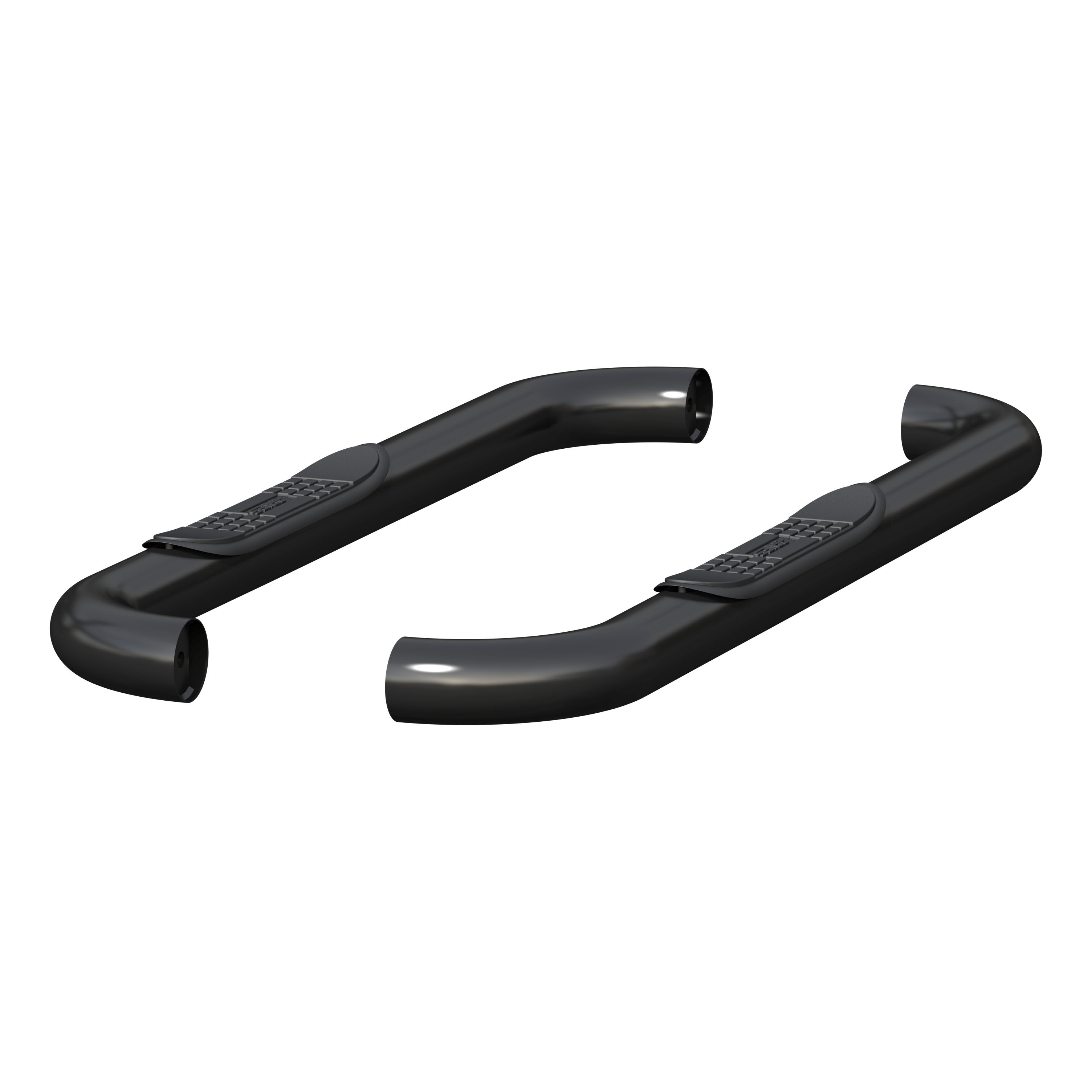 2009-2017 Dodge Ram 1500 Aries 3" Round Semi-Gloss Black Steel Side Bars Standard Cab - 205039