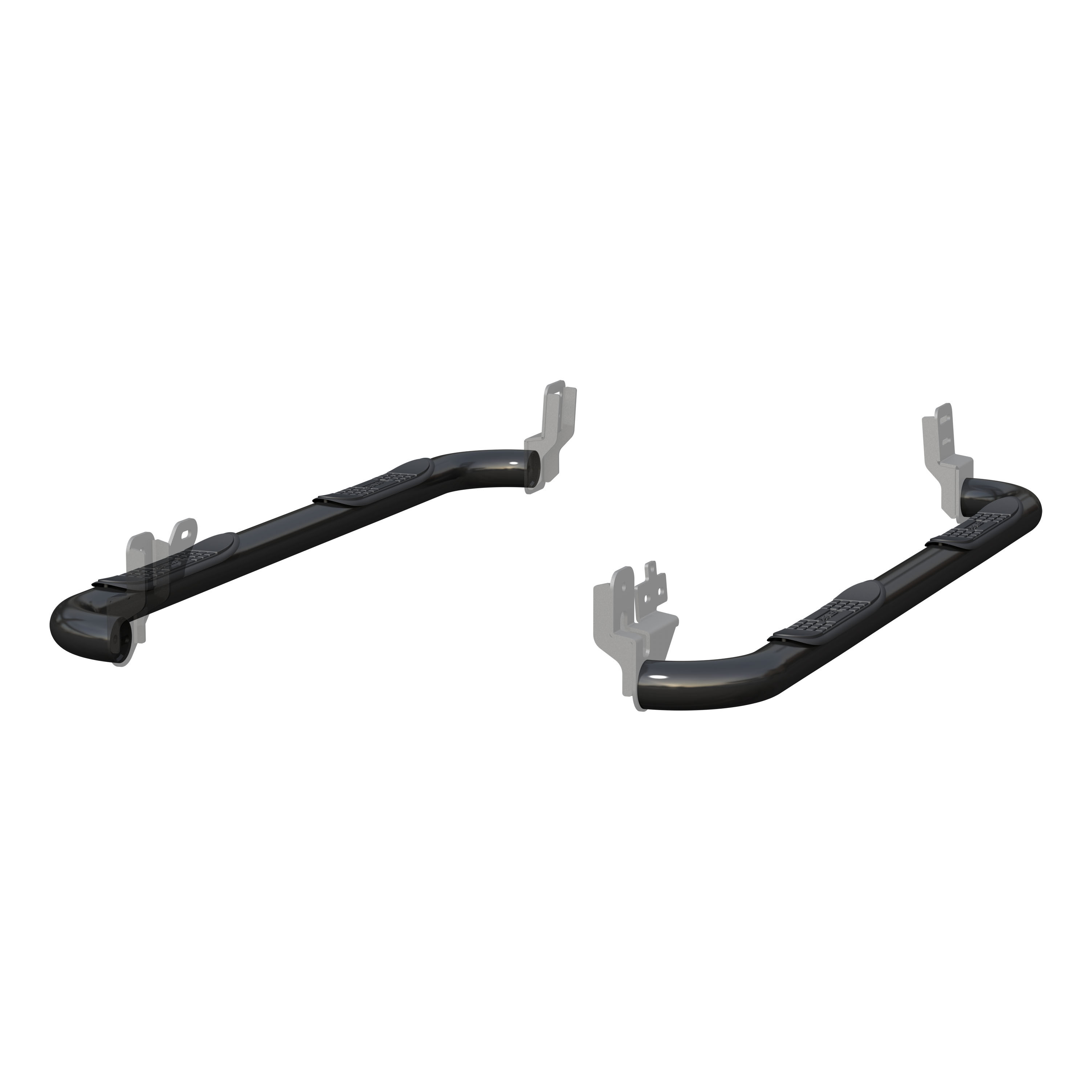 2009-2016 Dodge Ram 1500 Aries 3" Round Semi-Gloss Black Steel Side Bars Extended Cab