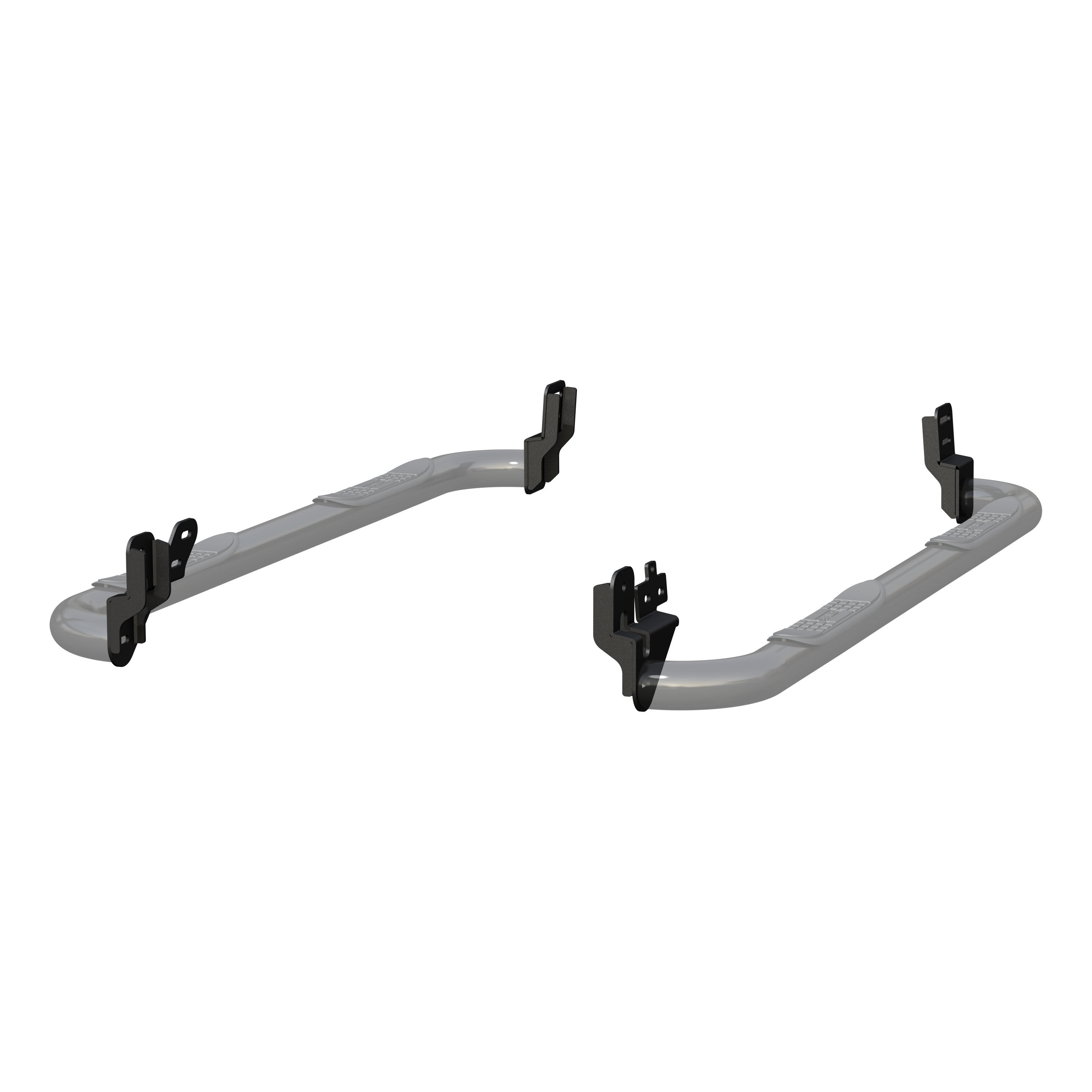 2009-2016 Dodge Ram 1500 Aries 3" Round Semi-Gloss Black Steel Side Bars Extended Cab