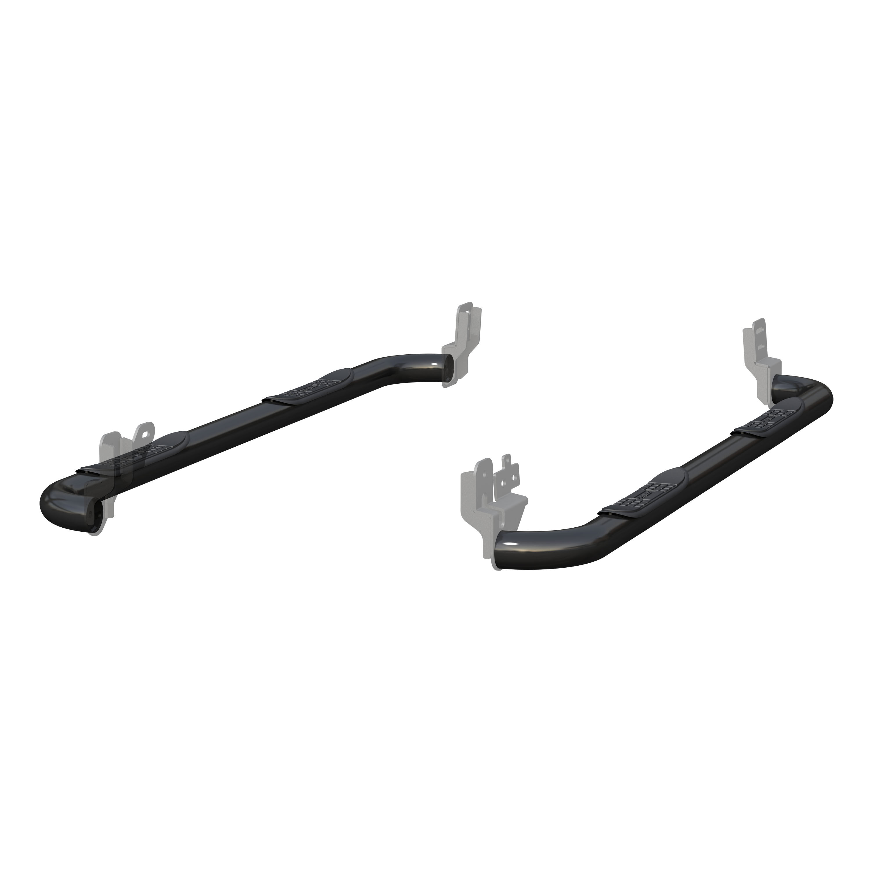 2009-2017 Dodge Ram 3500 Aries 3" Round Semi-Gloss Black Steel Side Bars CREW CAB