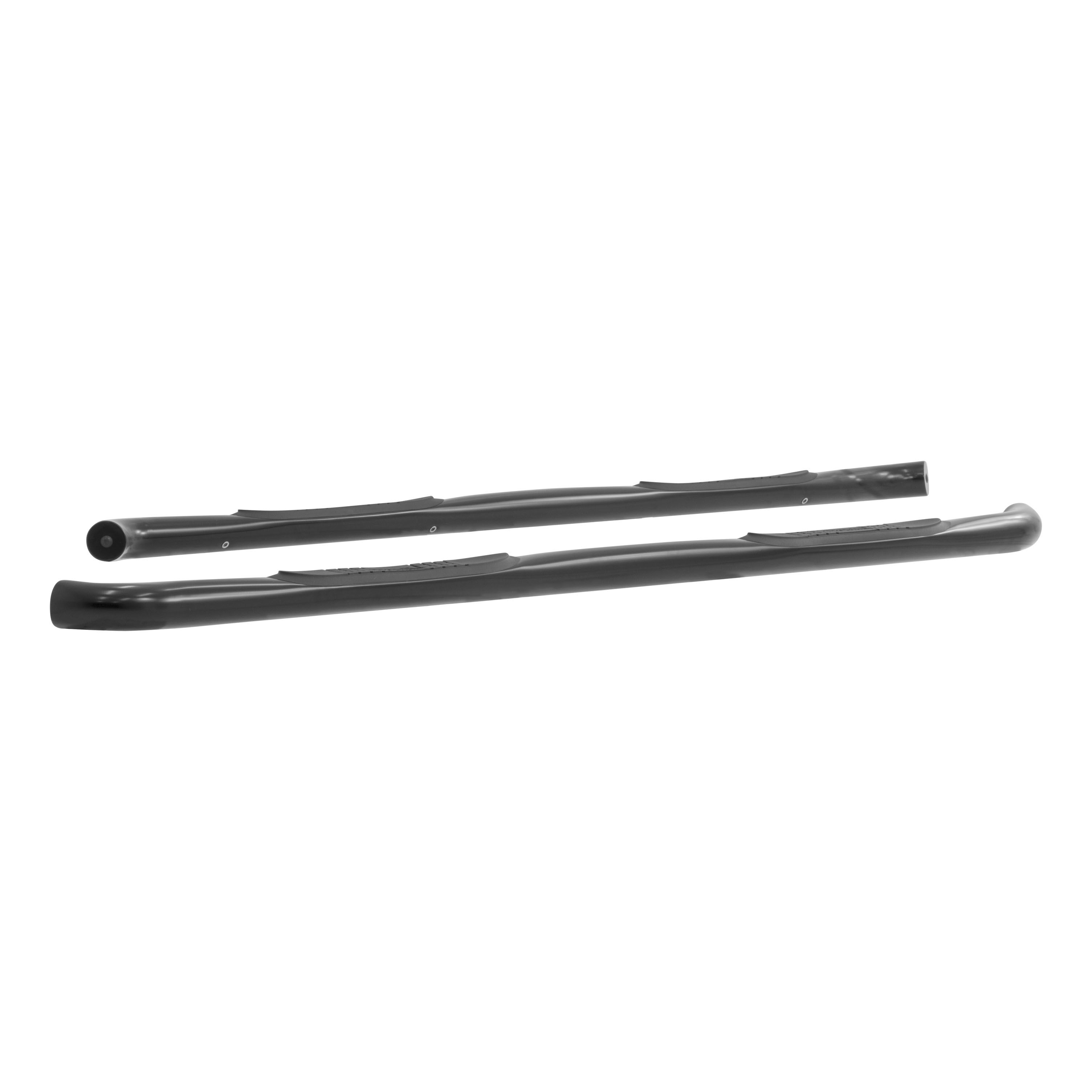 2015-2018 Ford F-150 Aries 3" Round Semi-Gloss Black Stainless Steel Side Bars XLT/Crew Cab Pickup