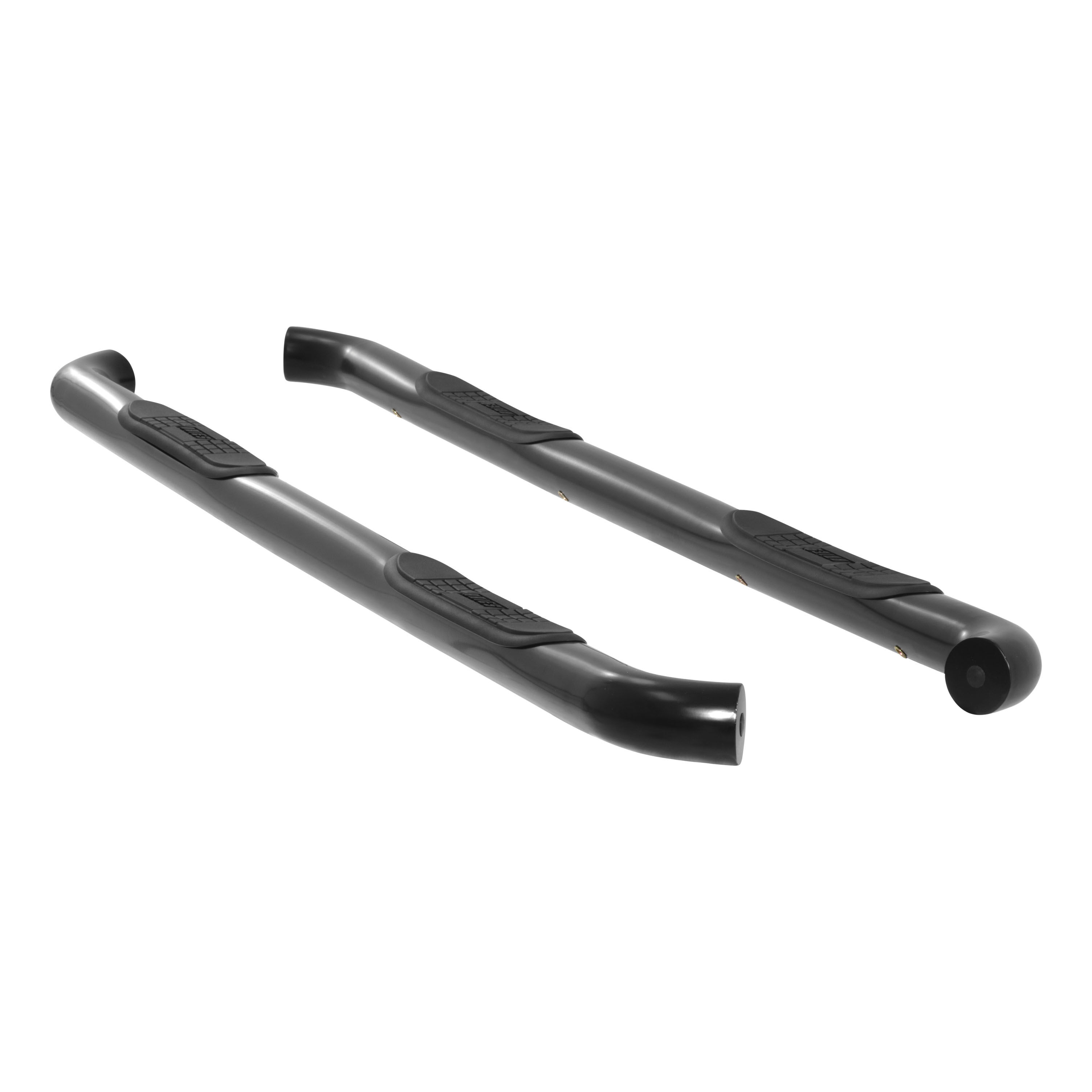 2007-2018 Chevy Silverado 3500 Aries 3" Round Semi-Gloss Black Stainless Steel Side Bars HD WT/Crew Cab Pickup