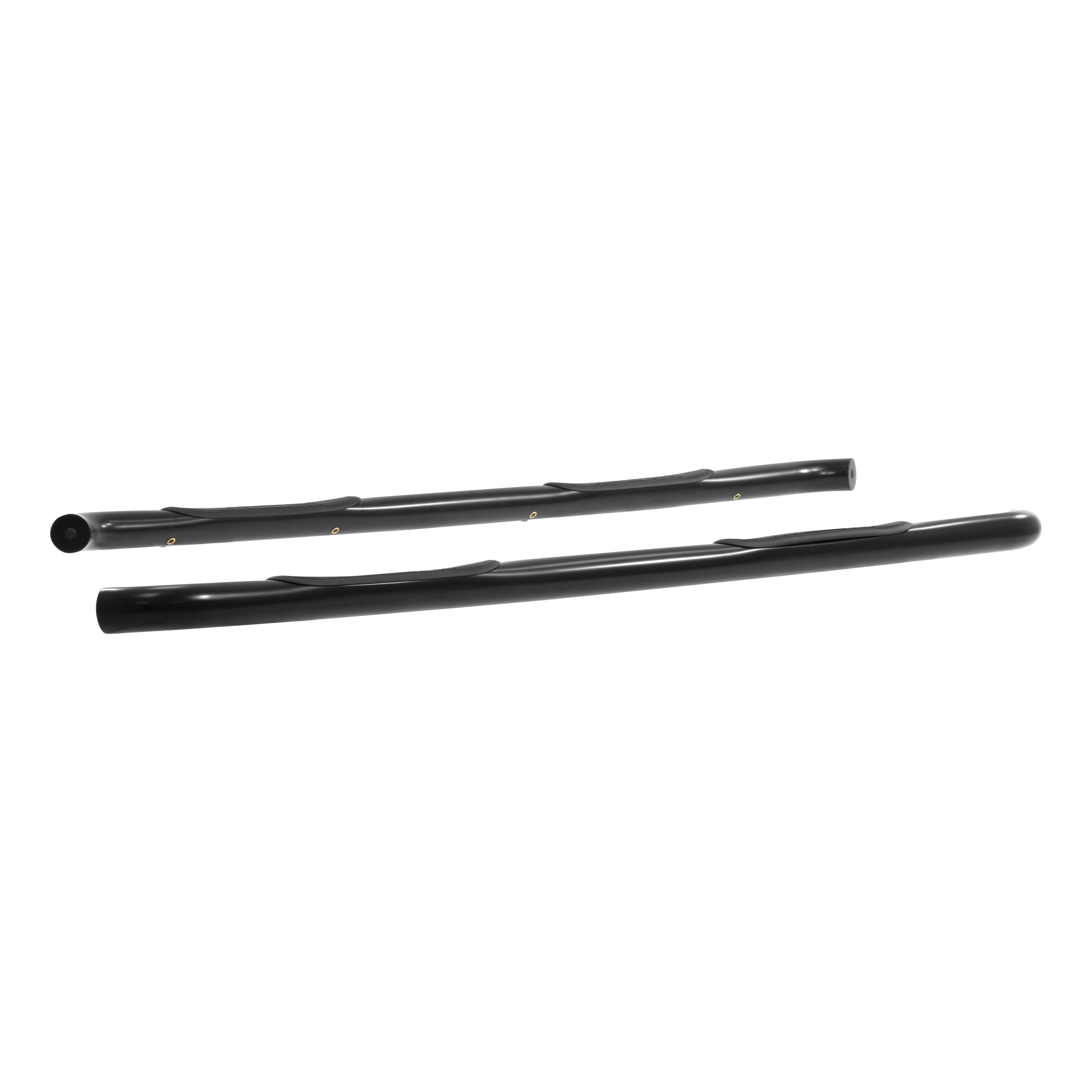 2007-2018 Chevy Silverado 3500 Aries 3" Round Semi-Gloss Black Stainless Steel Side Bars HD WT/Crew Cab Pickup