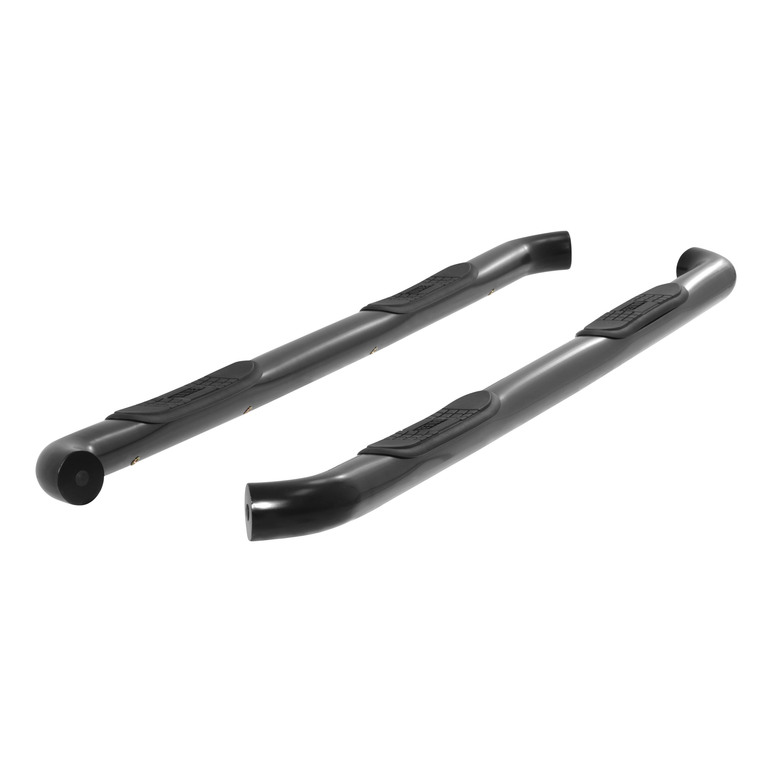 2007-2018 Chevy Silverado 3500 Aries 3" Round Semi-Gloss Black Stainless Steel Side Bars HD WT/Crew Cab Pickup - 214045