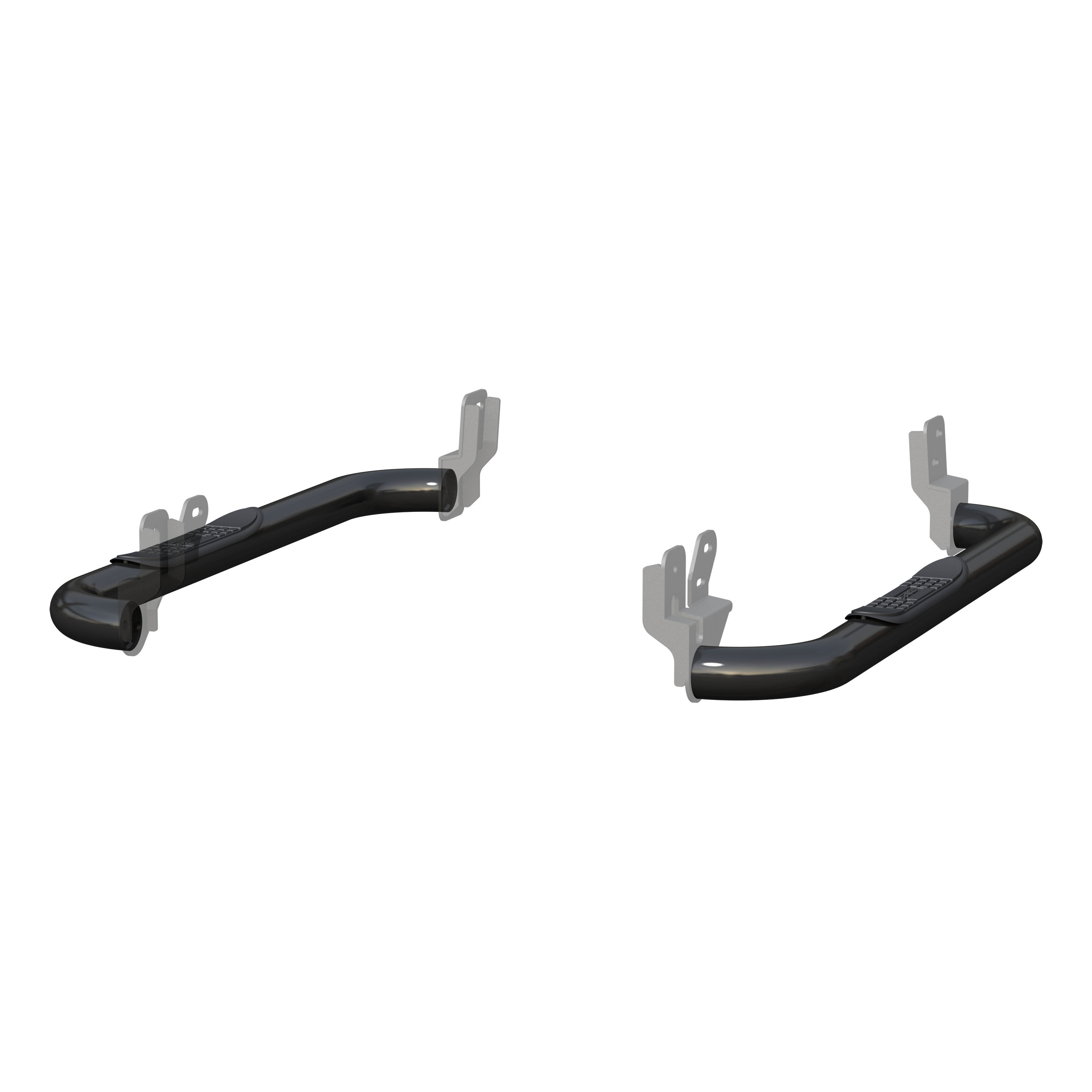 2009-2018 Dodge Ram 3500 Aries 3" Round Semi-Gloss Black Stainless Steel Side Bars SLT/Standard Cab Pickup