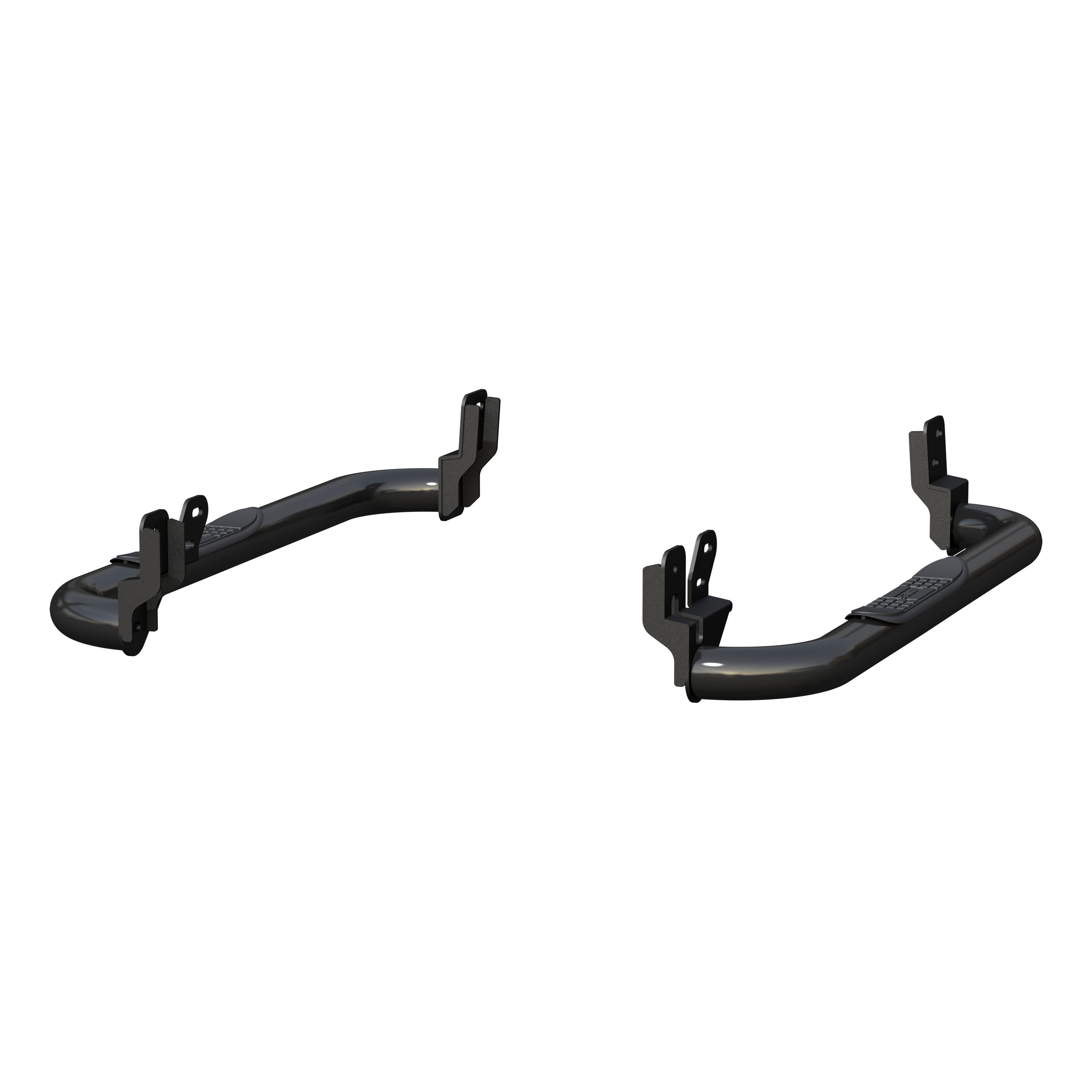 2009-2018 Dodge Ram 3500 Aries 3" Round Semi-Gloss Black Stainless Steel Side Bars SLT/Standard Cab Pickup
