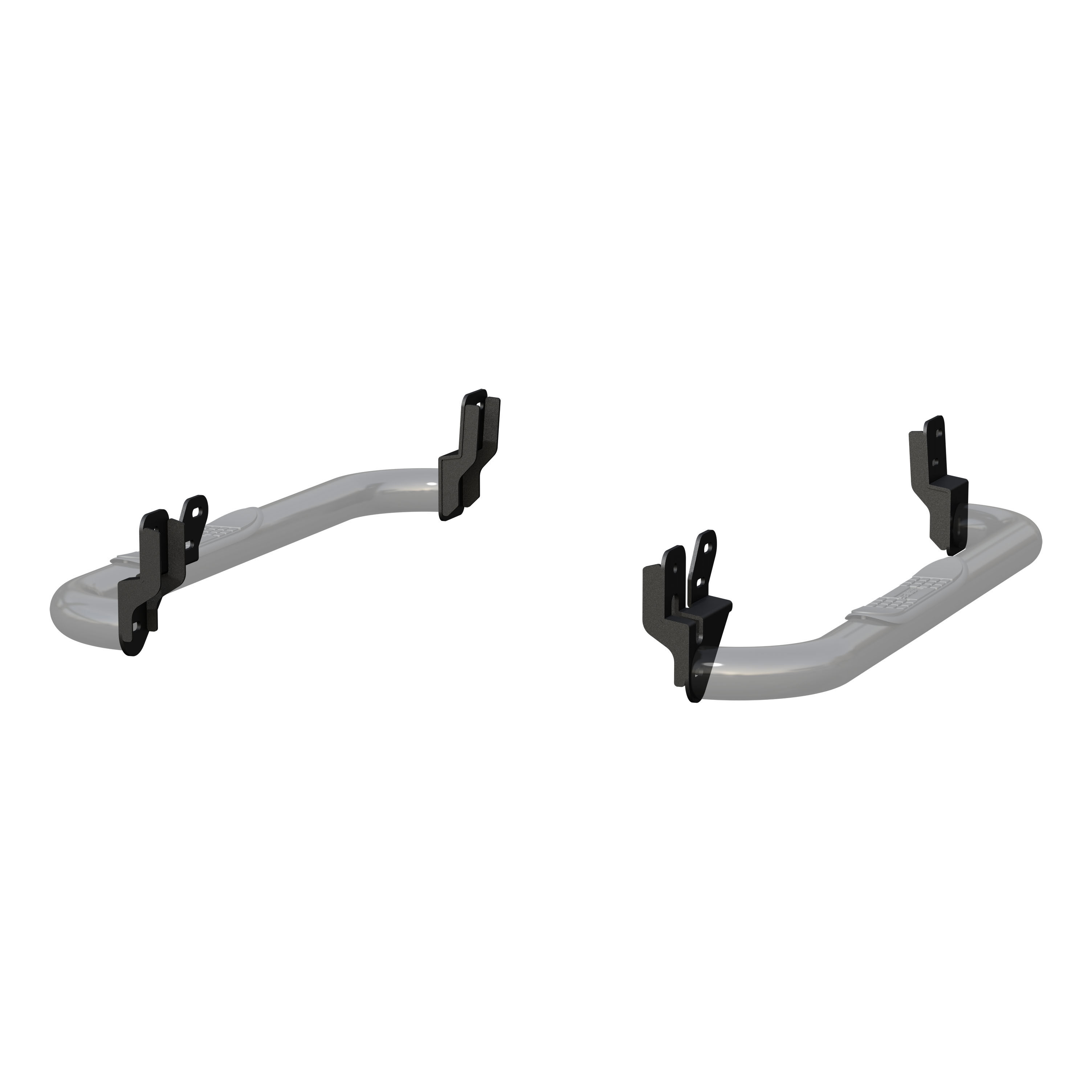 2009-2018 Dodge Ram 3500 Aries 3" Round Semi-Gloss Black Stainless Steel Side Bars SLT/Standard Cab Pickup