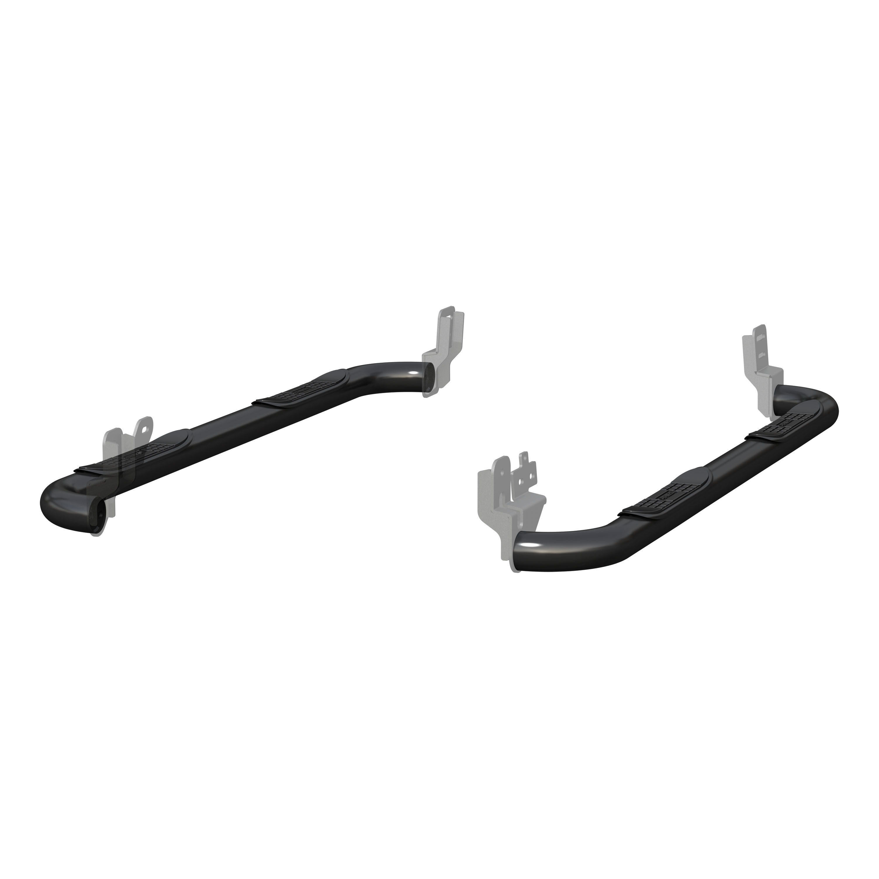 2009-2018 Dodge Ram 1500 Aries 3" Round Semi-Gloss Black Stainless Steel Side Bars Sport/Extended Cab Pickup