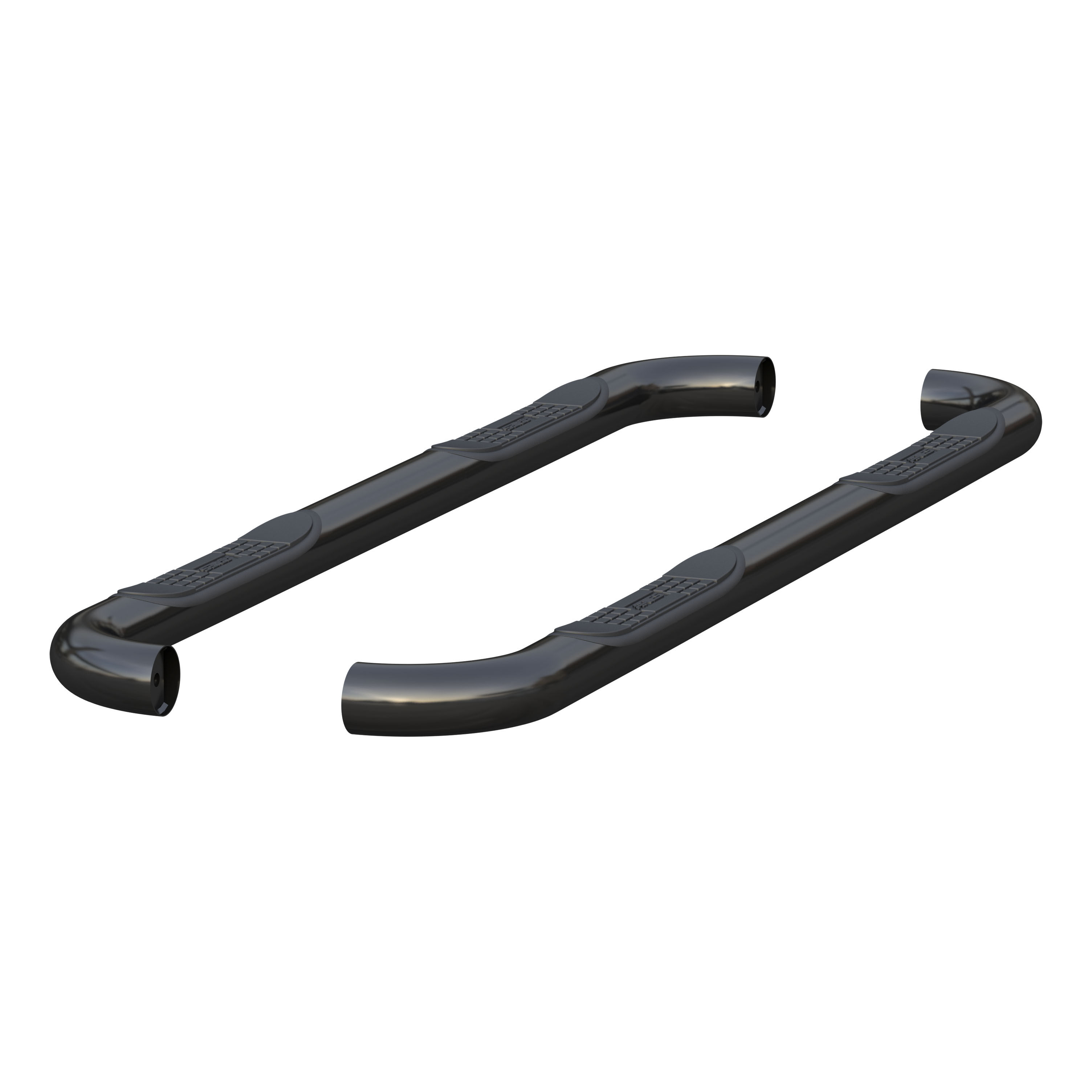 2009-2018 Dodge Ram 1500 Aries 3" Round Semi-Gloss Black Stainless Steel Side Bars Sport/Extended Cab Pickup - 215040