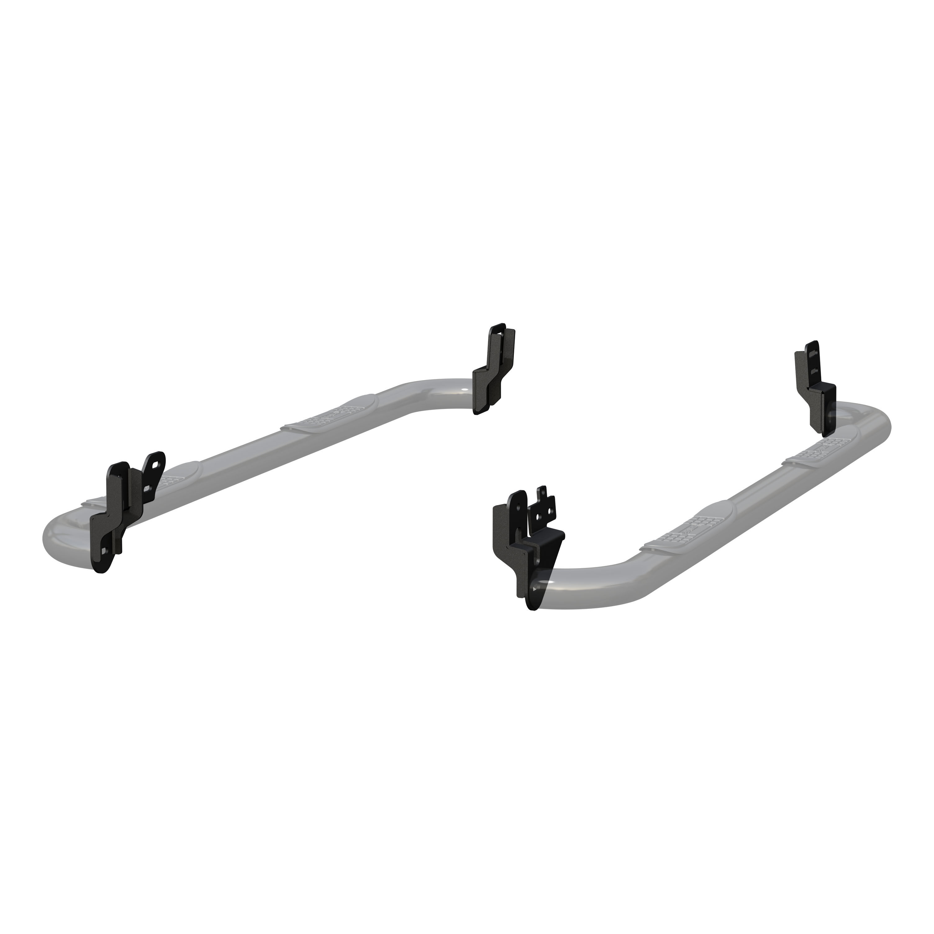 2009-2018 Dodge Ram 3500 Aries 3" Round Semi-Gloss Black Stainless Steel Side Bars SLT/Crew Cab Pickup