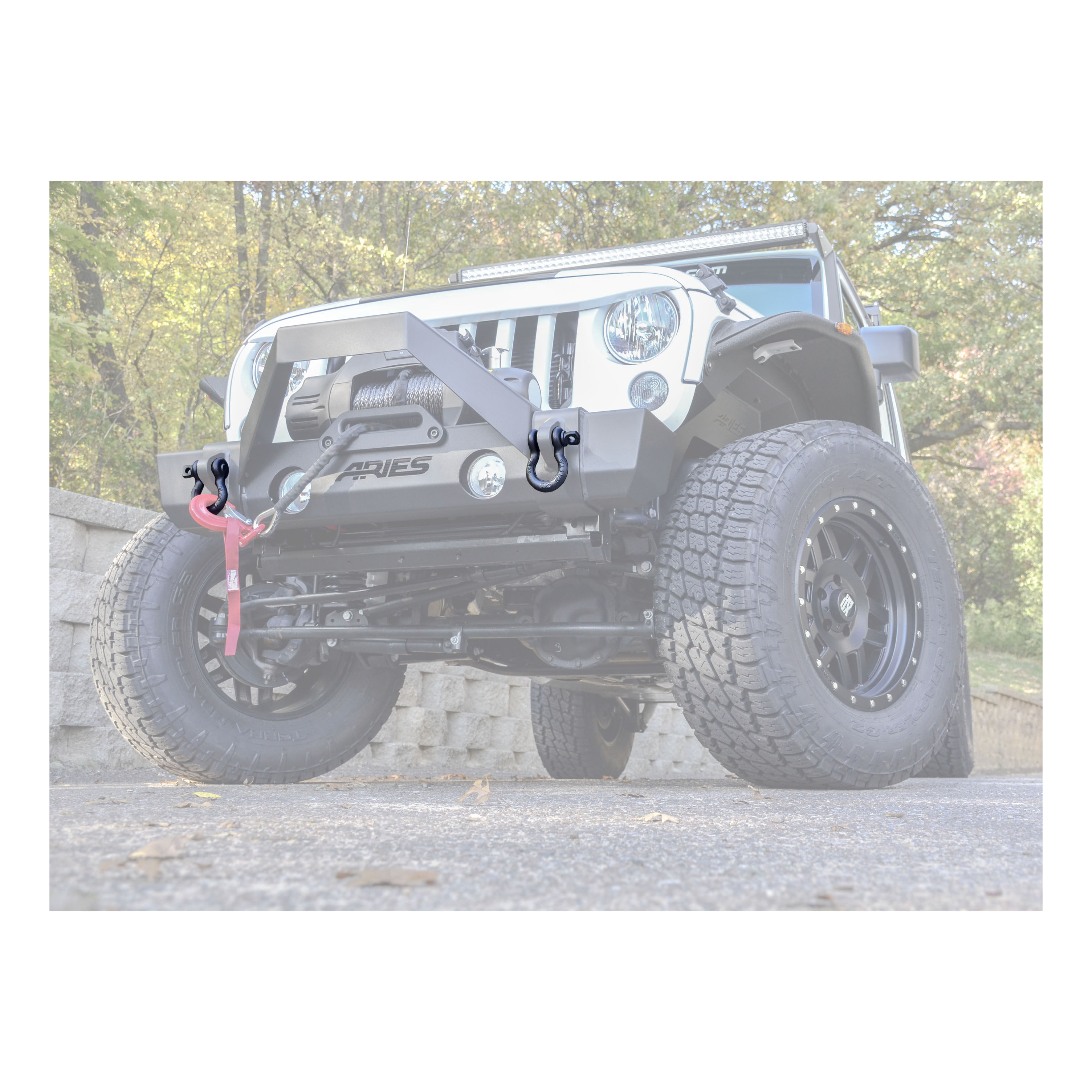 2007-2017 Jeep Wrangler Aries Black Shackles