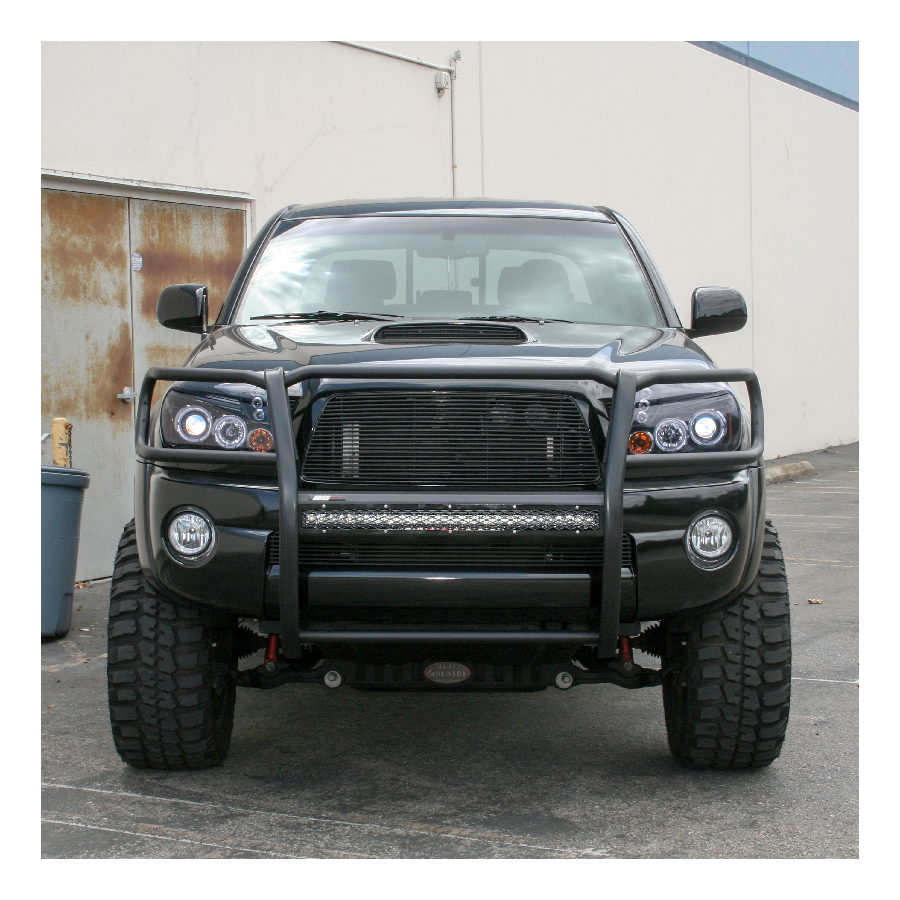 2005-2015 Toyota Tacoma Aries Black Pro Series Grille Guard with LED Light Bar