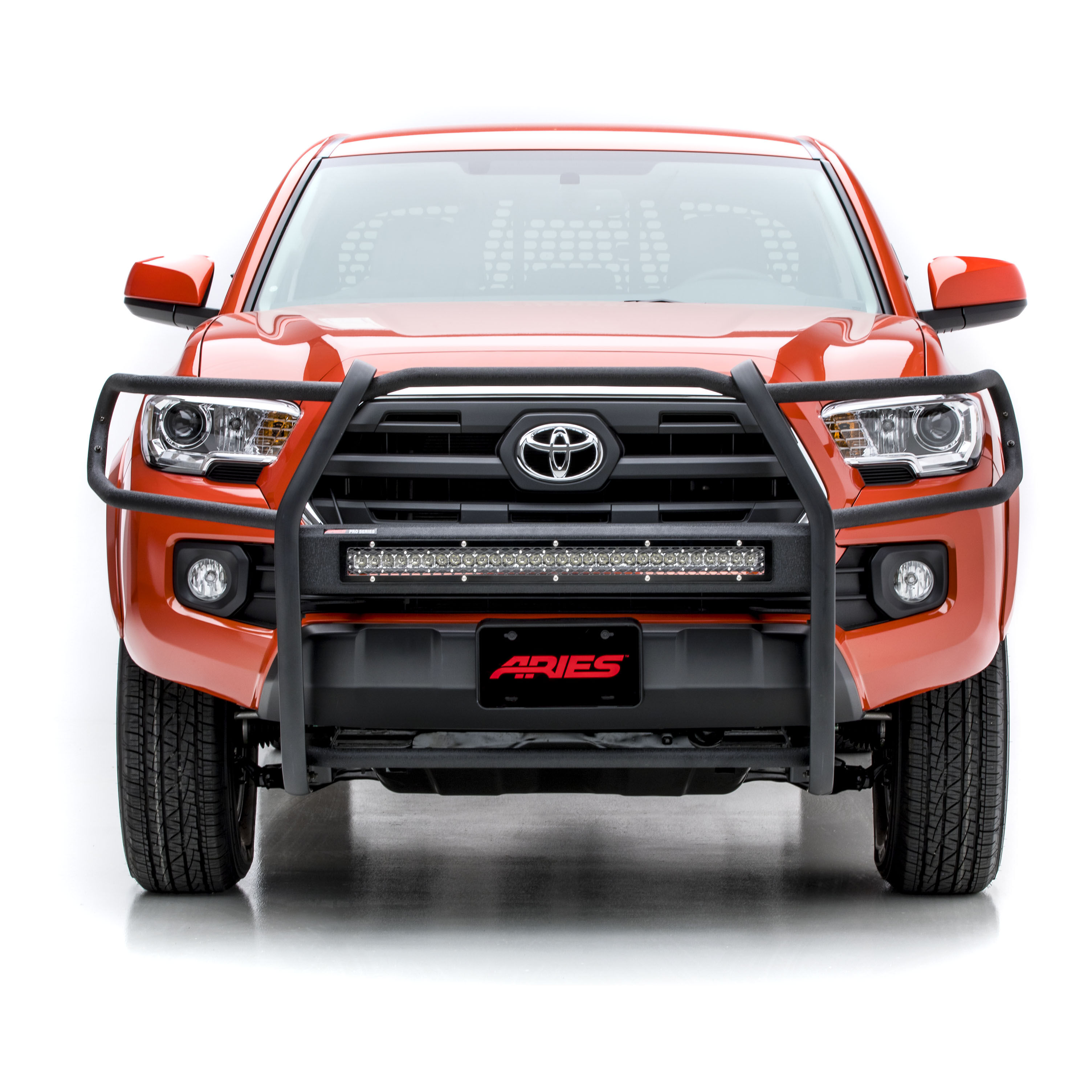 2016-2019 Toyota Tacoma Aries Black Pro Series Grille Guard with LED Light Bar